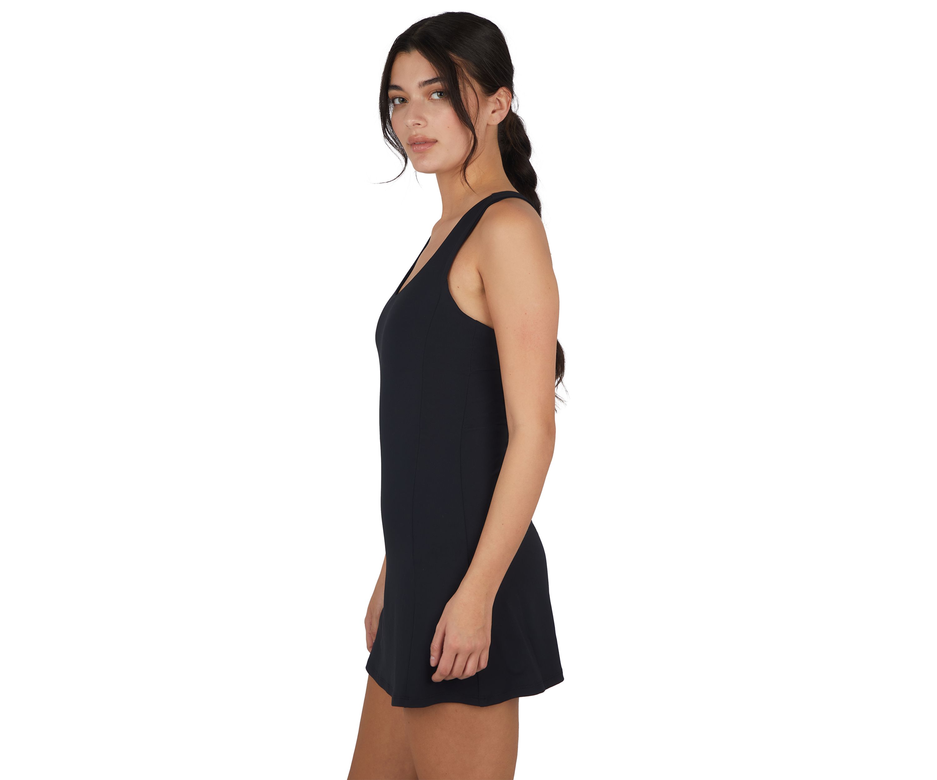 Womens Sleeveless Nudetech Match Point Tennis Dress with Inner Shorts