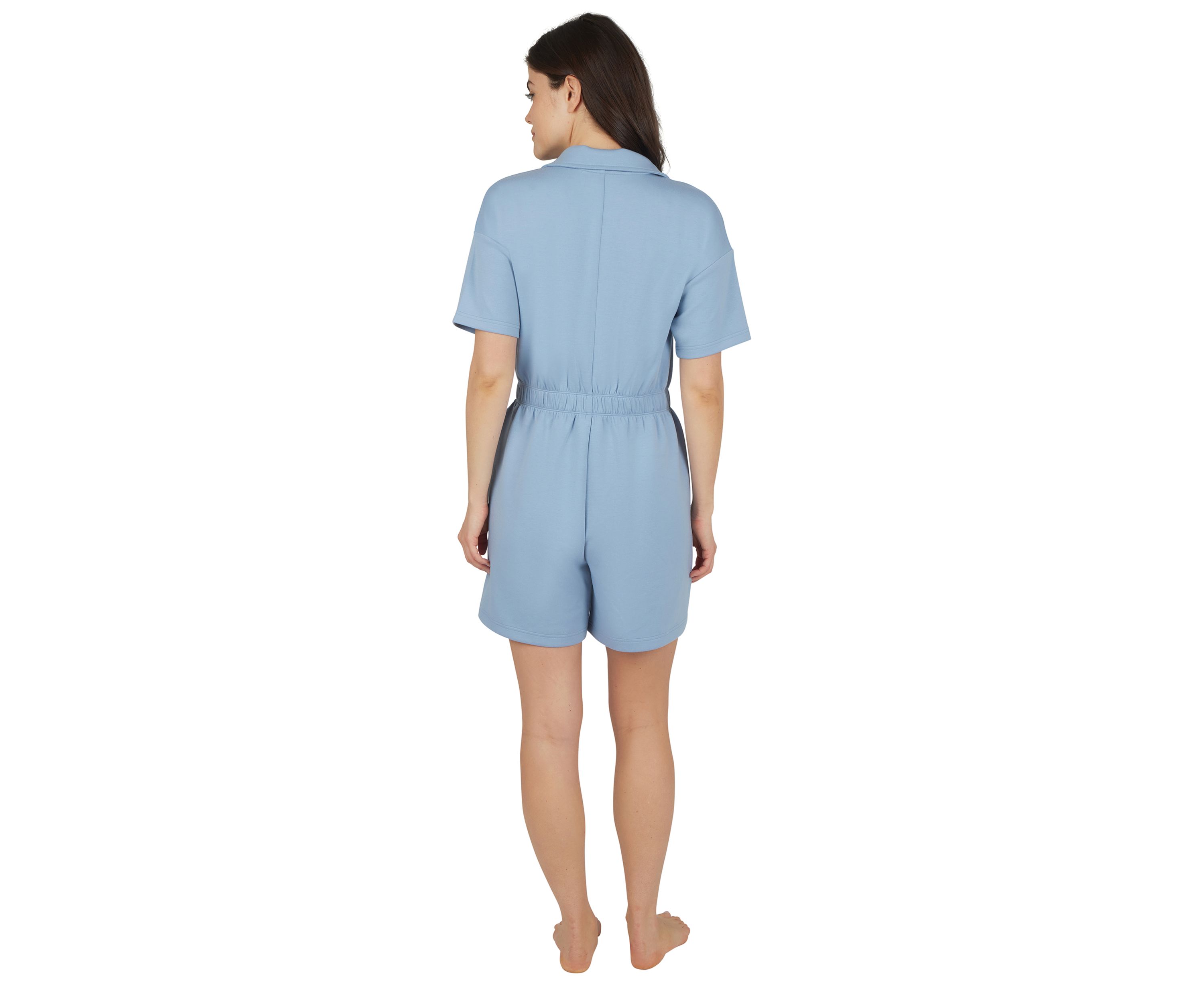 Womens Scuba Sarah Half Zip Romper