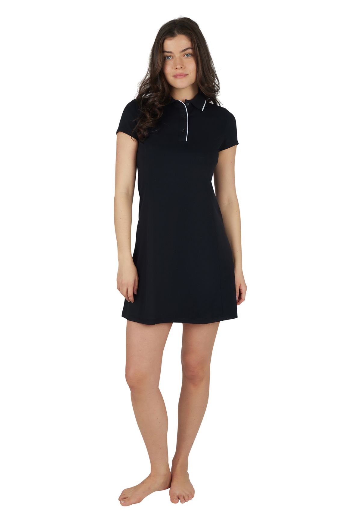 Womens Back Court Short Sleeve Polo Dress