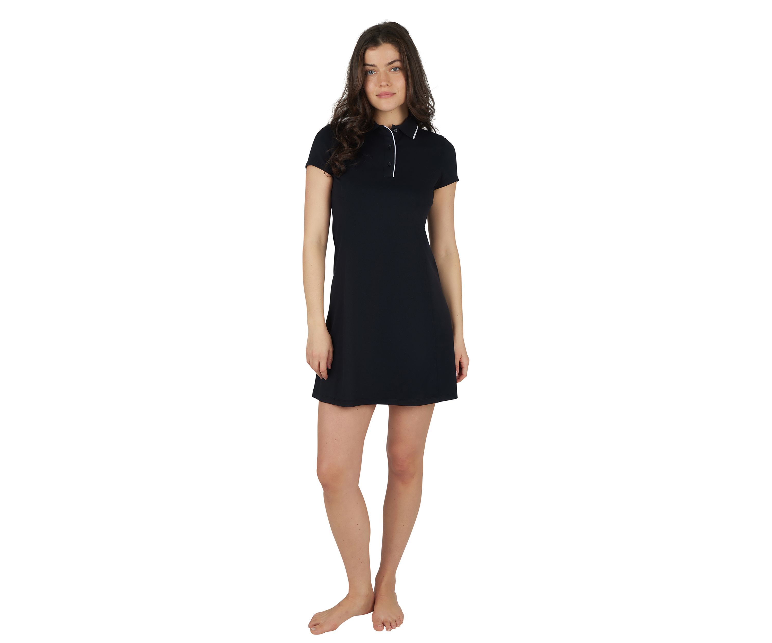 Womens Back Court Short Sleeve Polo Dress