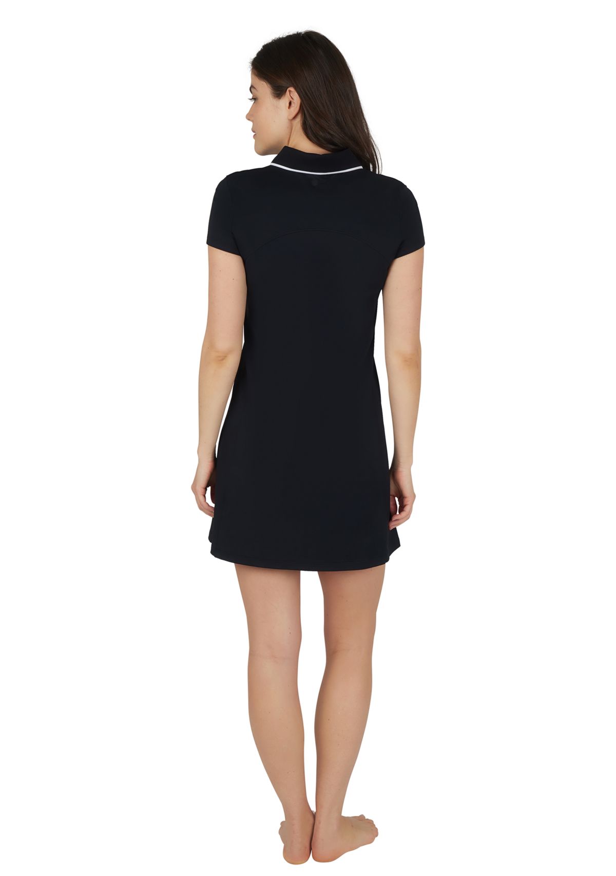 Womens Back Court Short Sleeve Polo Dress