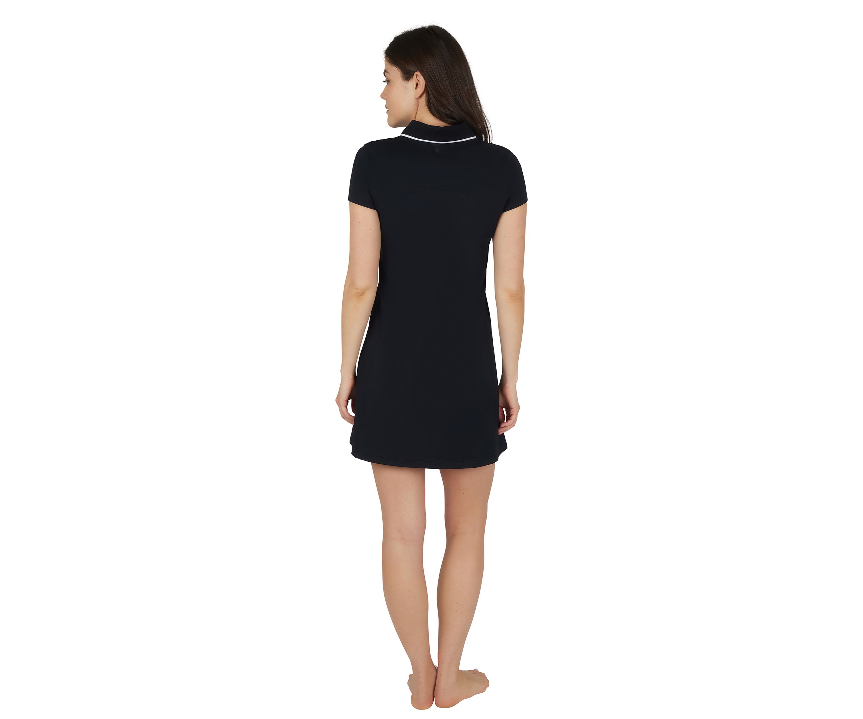 Womens Back Court Short Sleeve Polo Dress