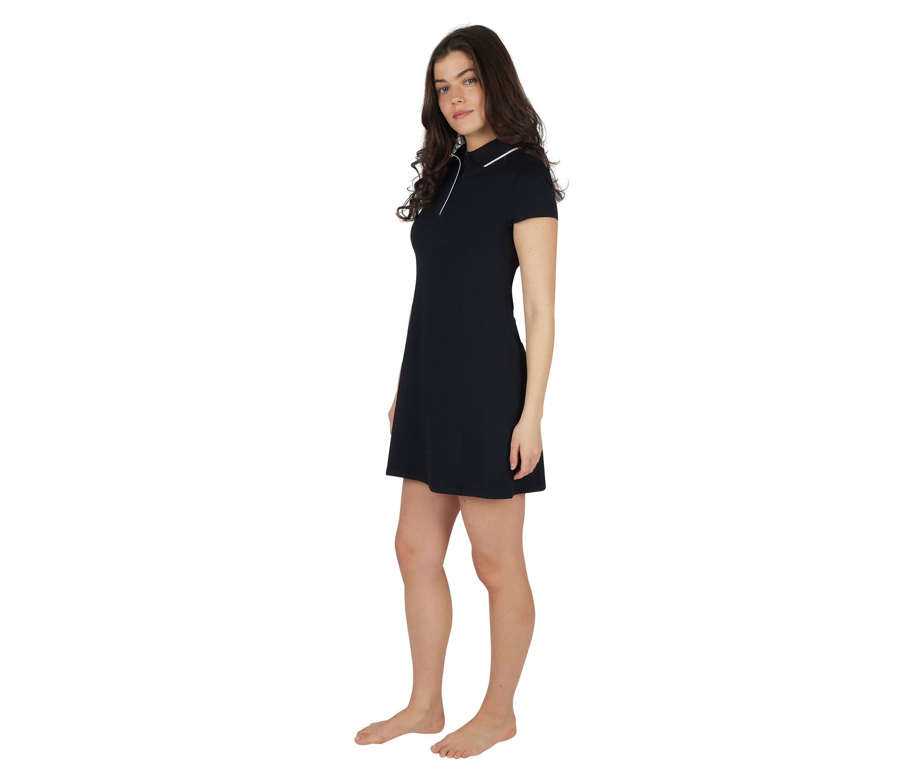 Womens Back Court Short Sleeve Polo Dress