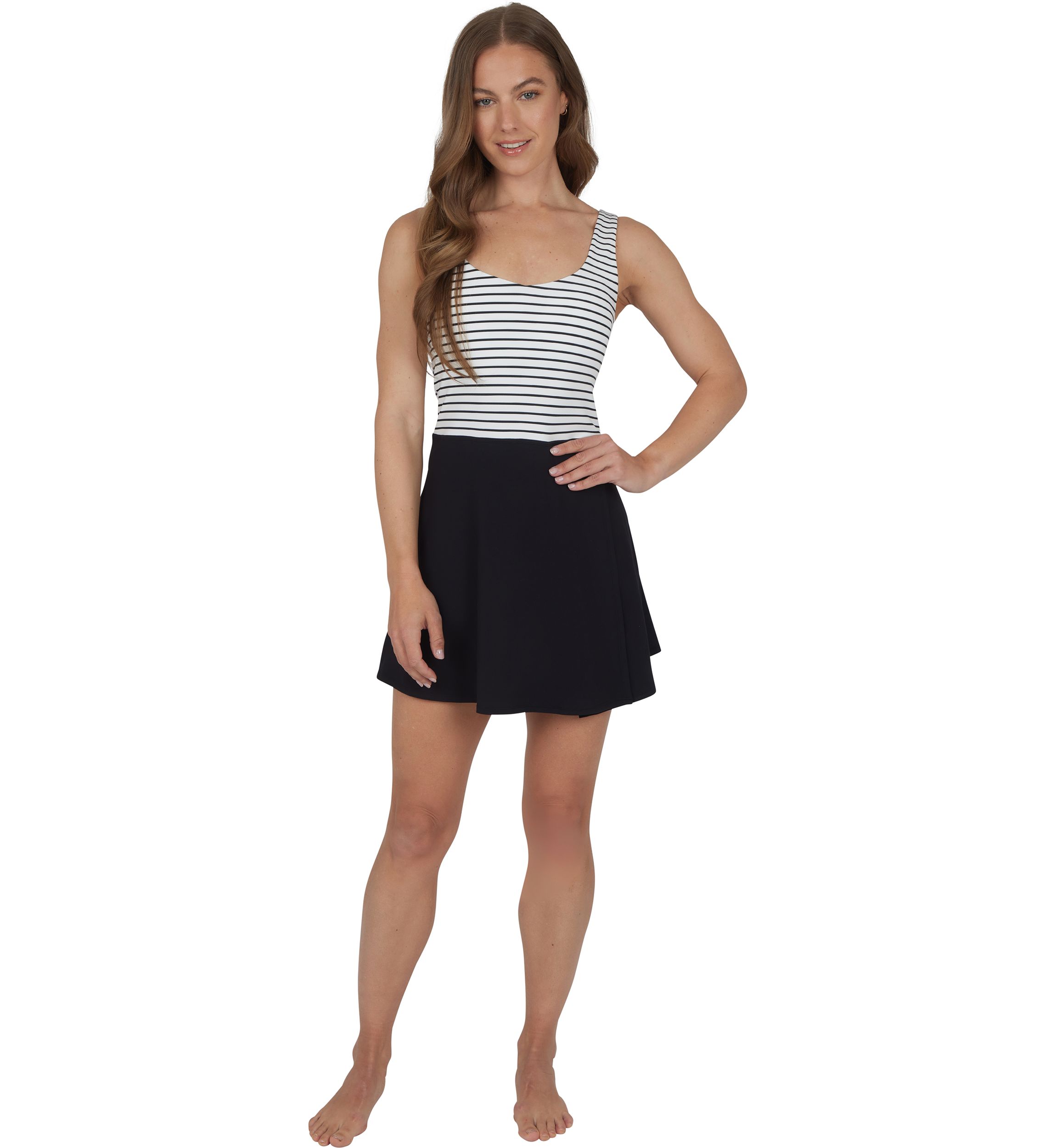 Mude Tech Double Stripe T-Shirt Dress