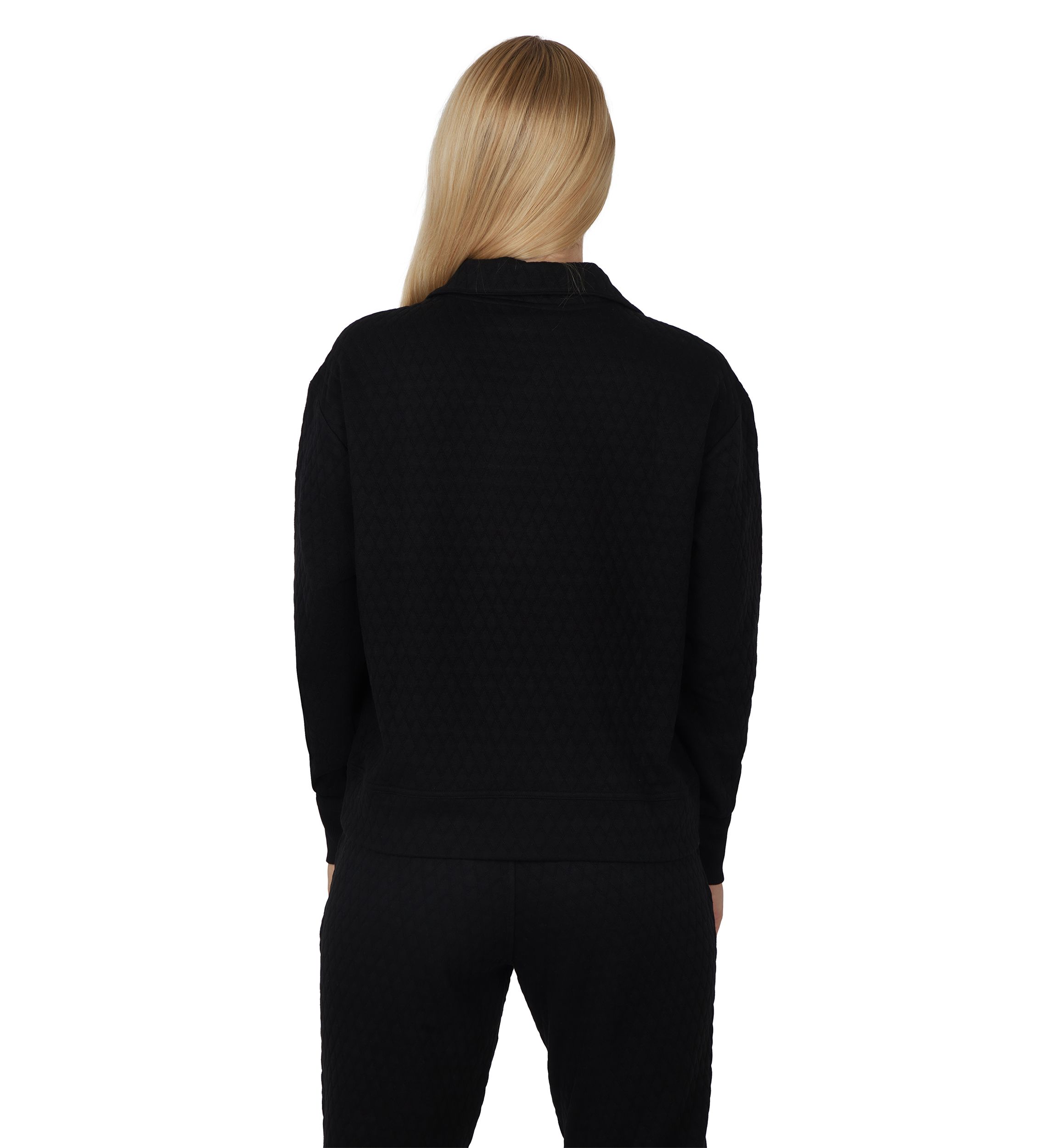 Womens Diamond Quilted 1/2 Zip Pullover