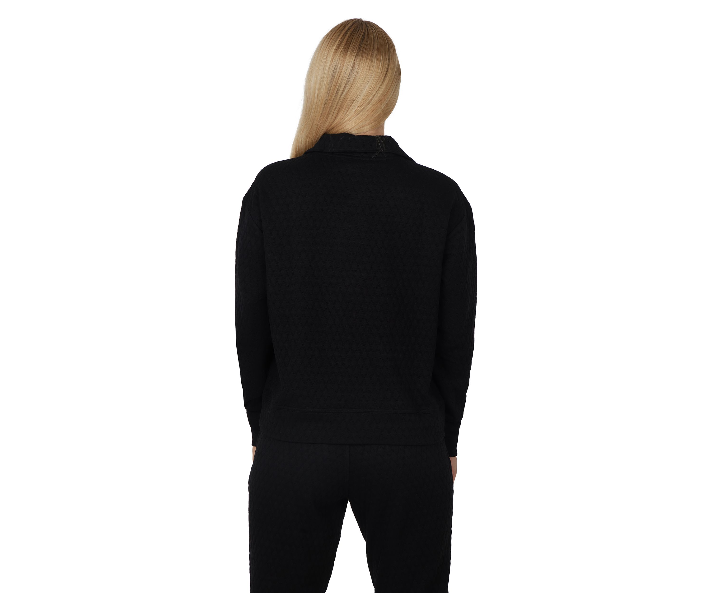 Womens Diamond Quilted 1/2 Zip Pullover