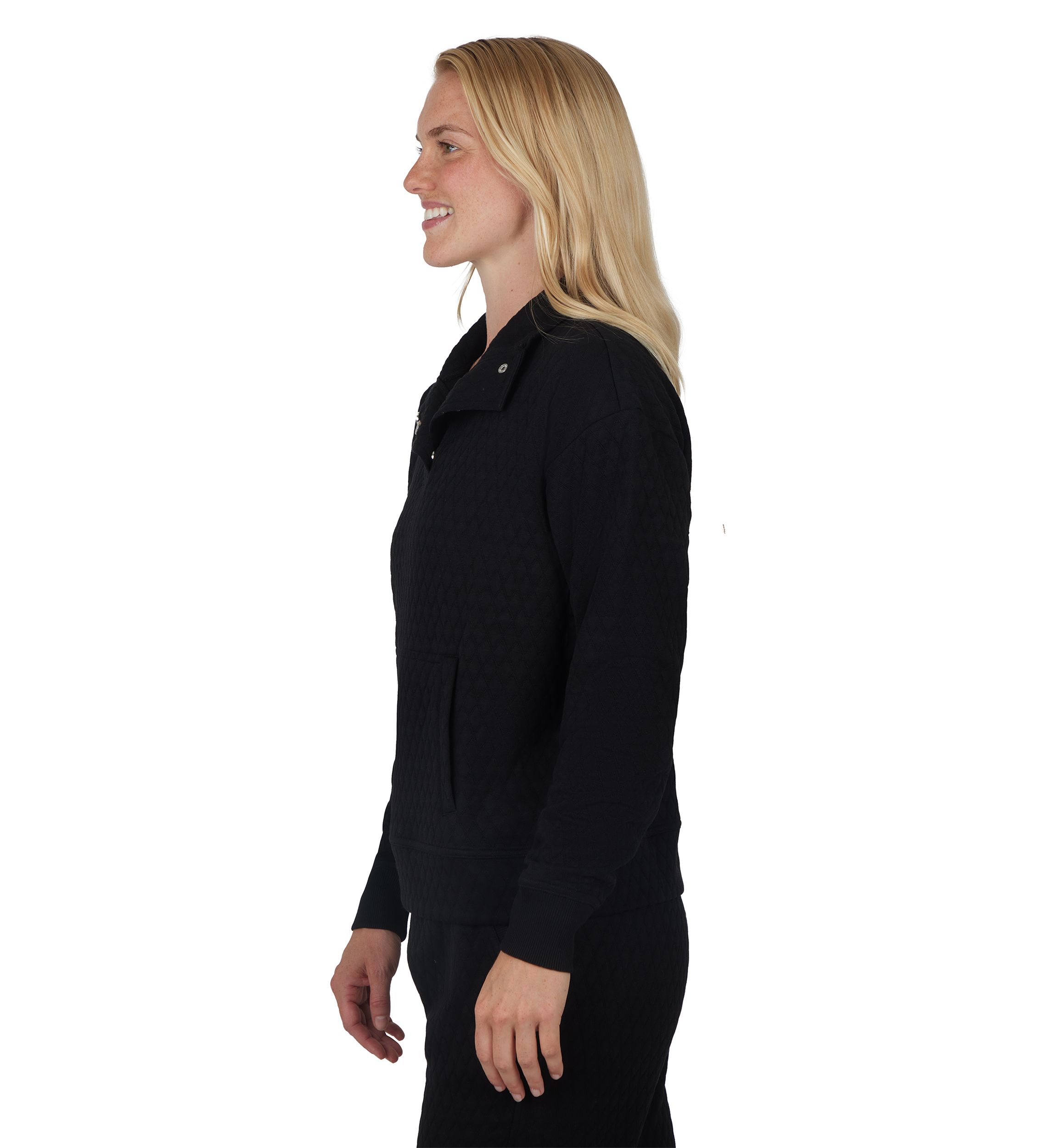 Womens Diamond Quilted 1/2 Zip Pullover