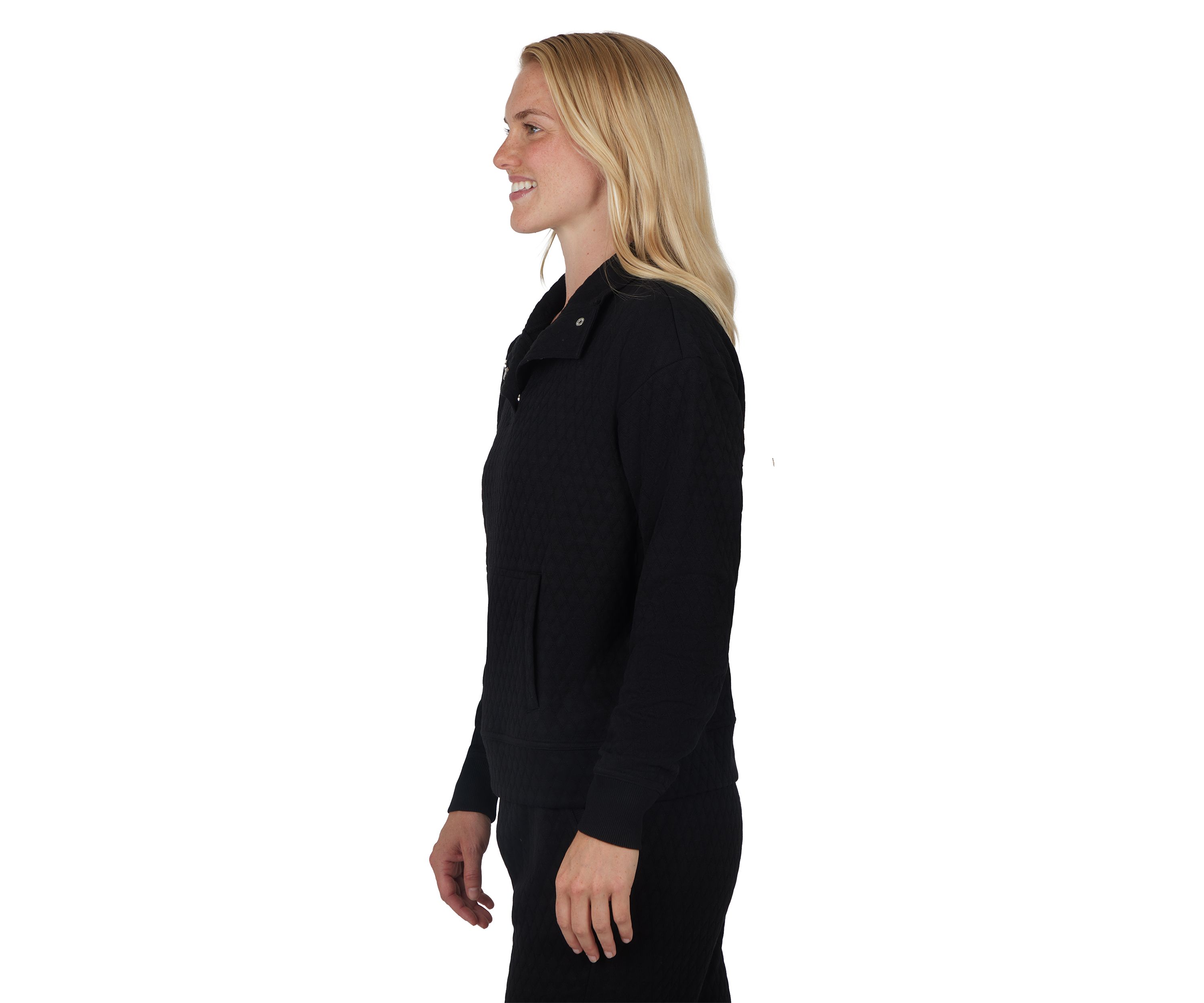 Womens Diamond Quilted 1/2 Zip Pullover