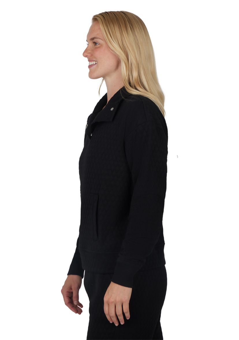 Womens Diamond Quilted 1/2 Zip Pullover
