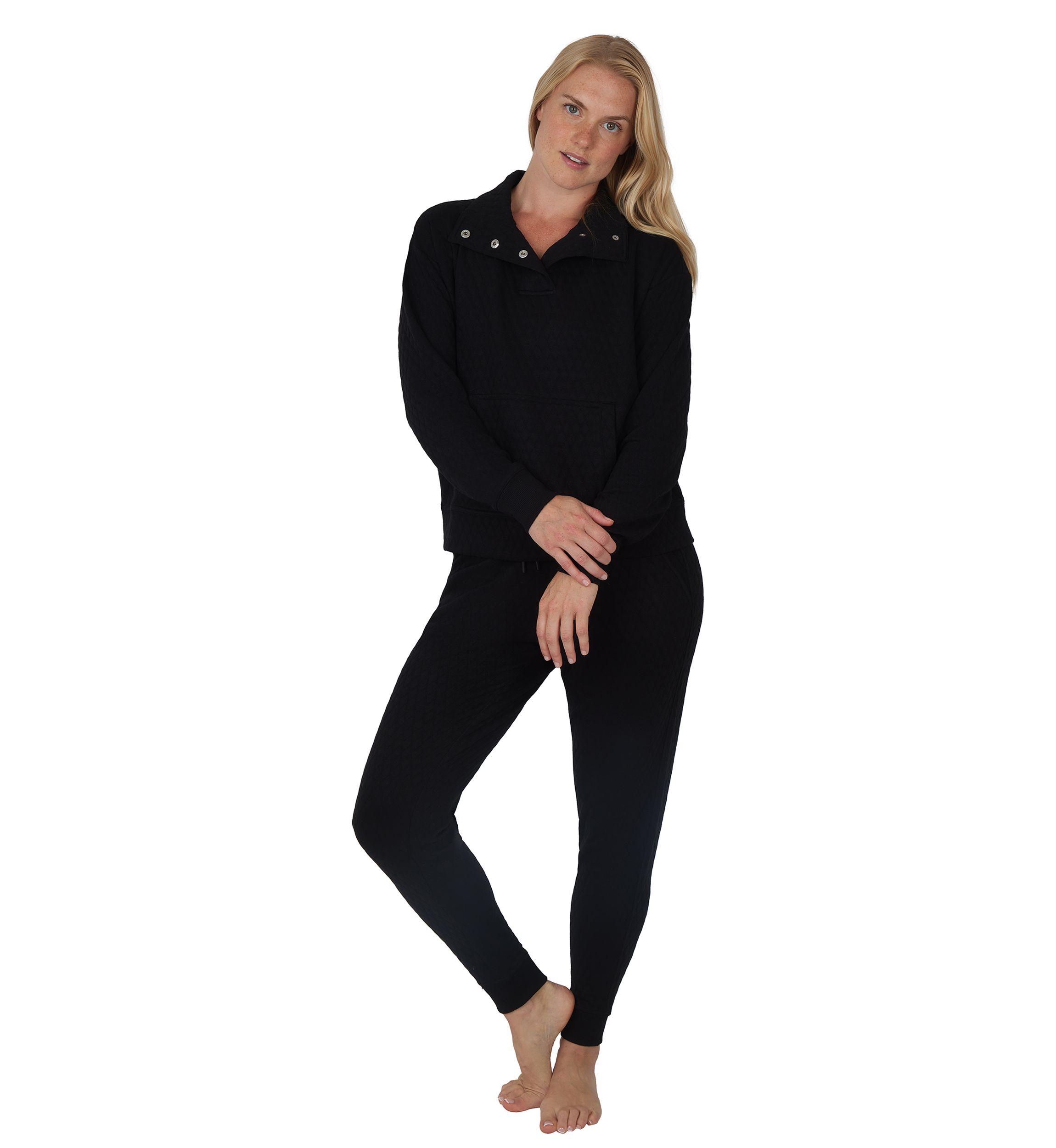 Womens Diamond Quilted 1/2 Zip Pullover