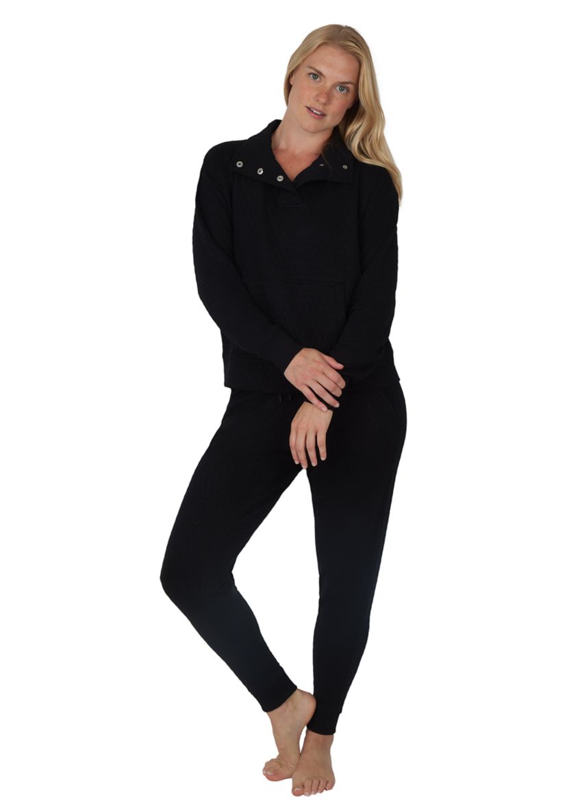 Womens Diamond Quilted 1/2 Zip Pullover