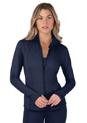 90 Degree By Reflex High Low Full Zip Jacket With Side Pockets