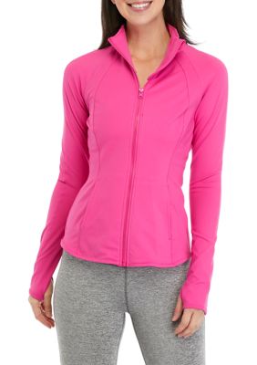 DKNY Sport Womens Sweatshirt Fitness Athletic Jacket Pink M