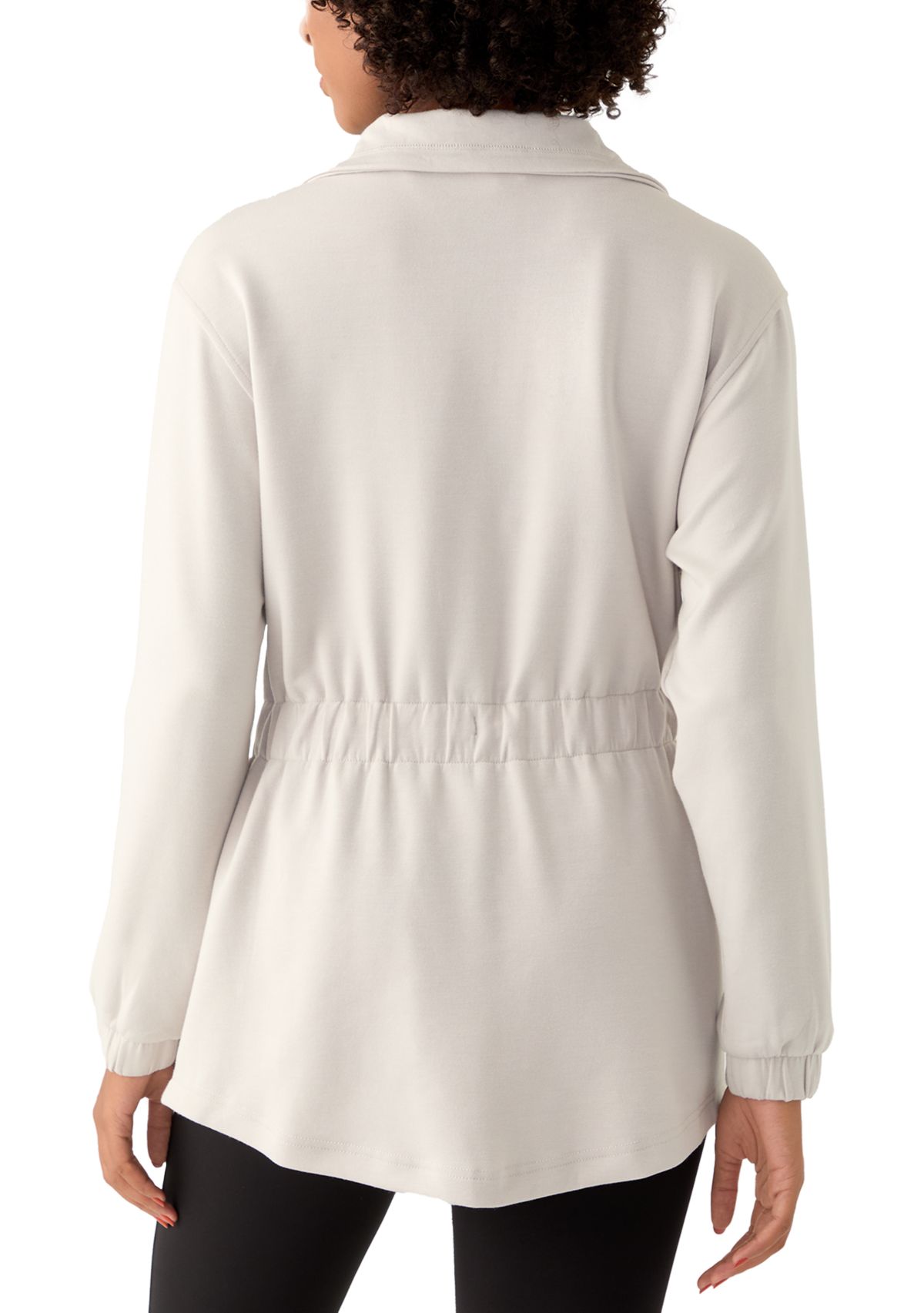 Scuba Alma Funnel Neck Jacket with Cinched Waist