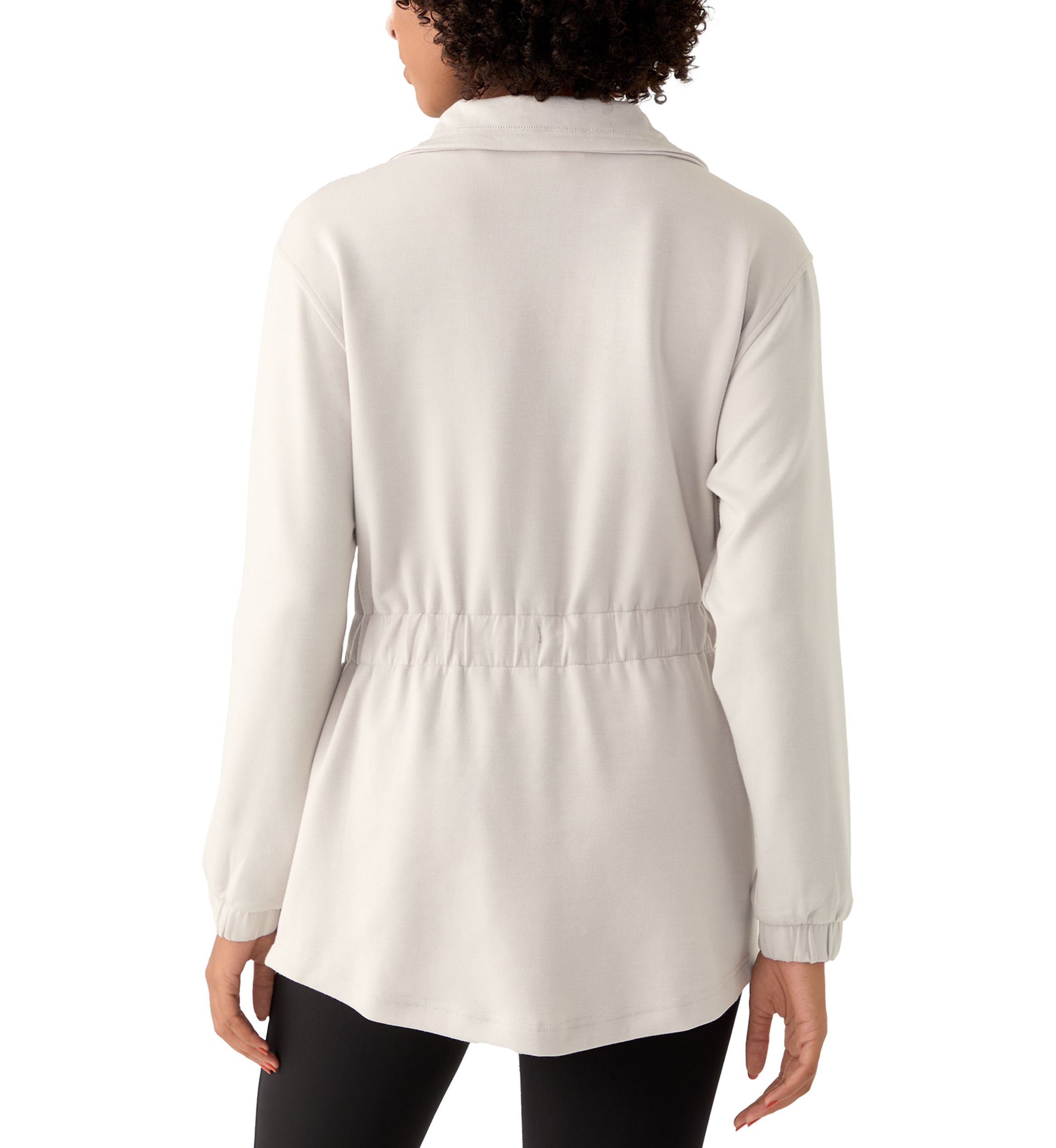 Scuba Alma Funnel Neck Jacket with Cinched Waist