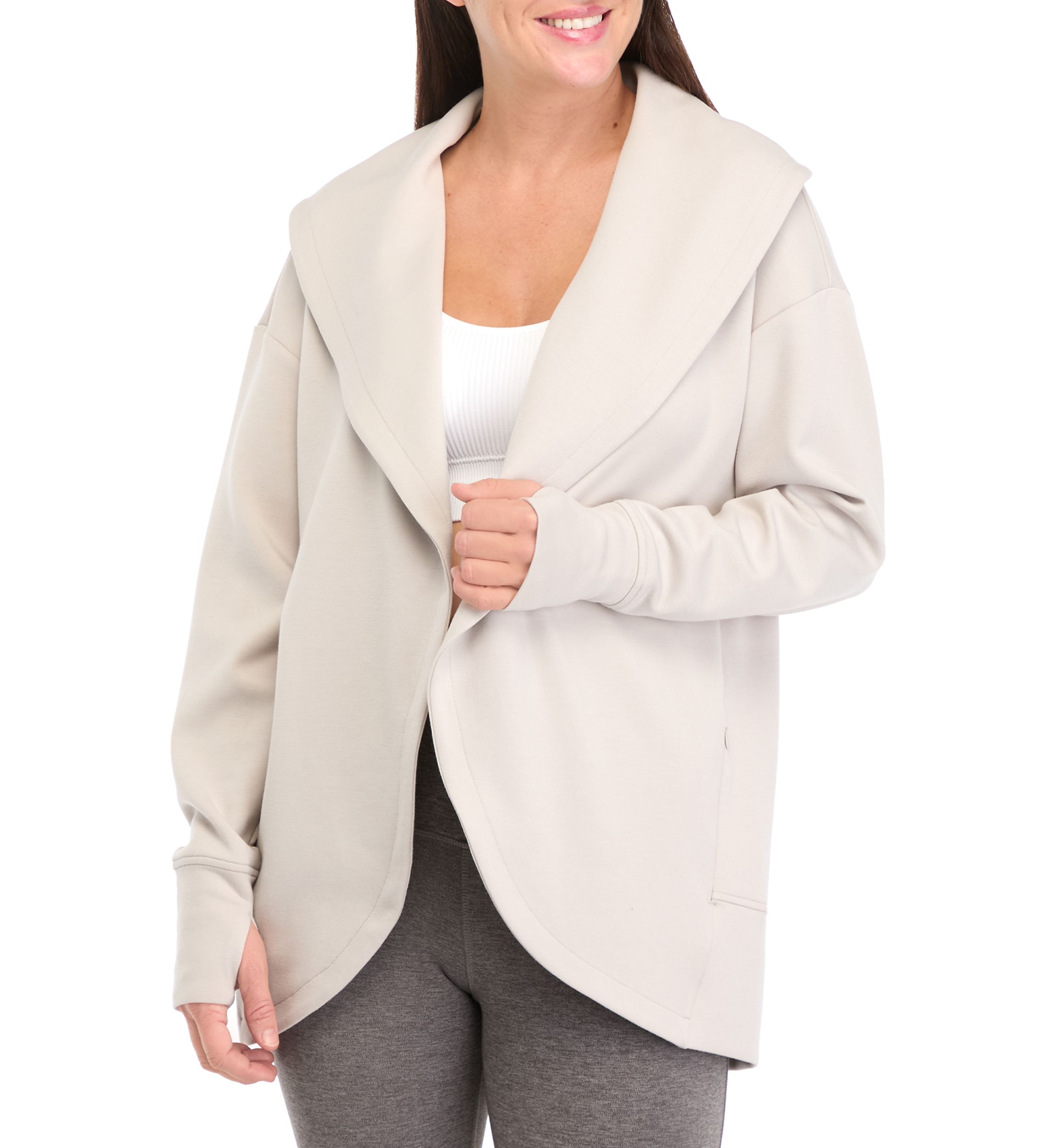 Womens Scuba Cardigan with Pockets