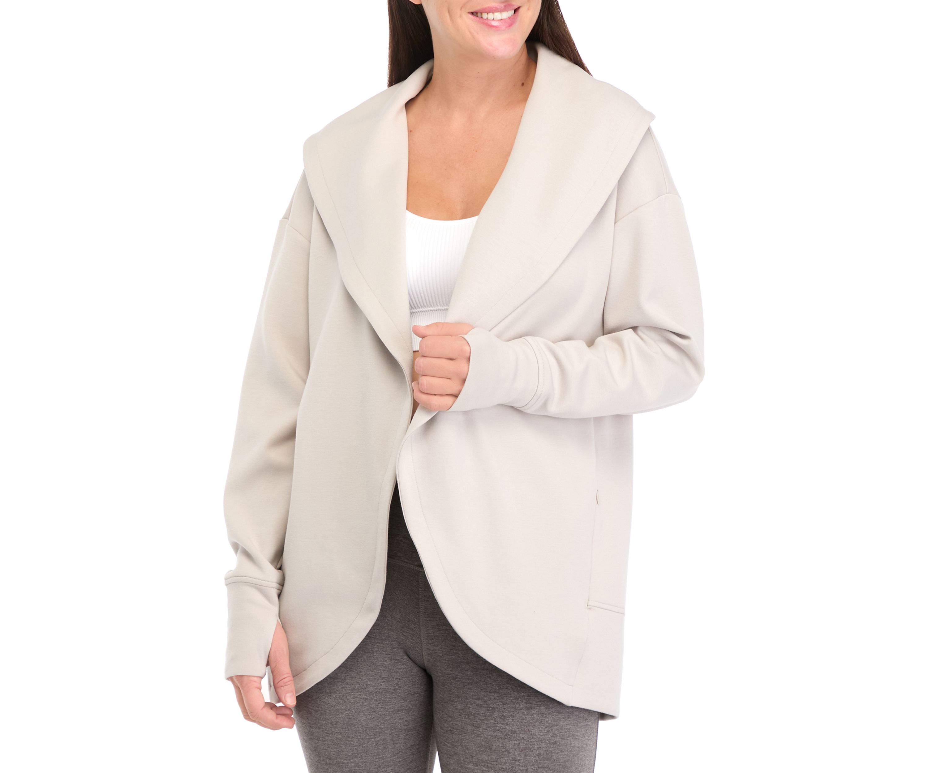 Womens Scuba Cardigan with Pockets
