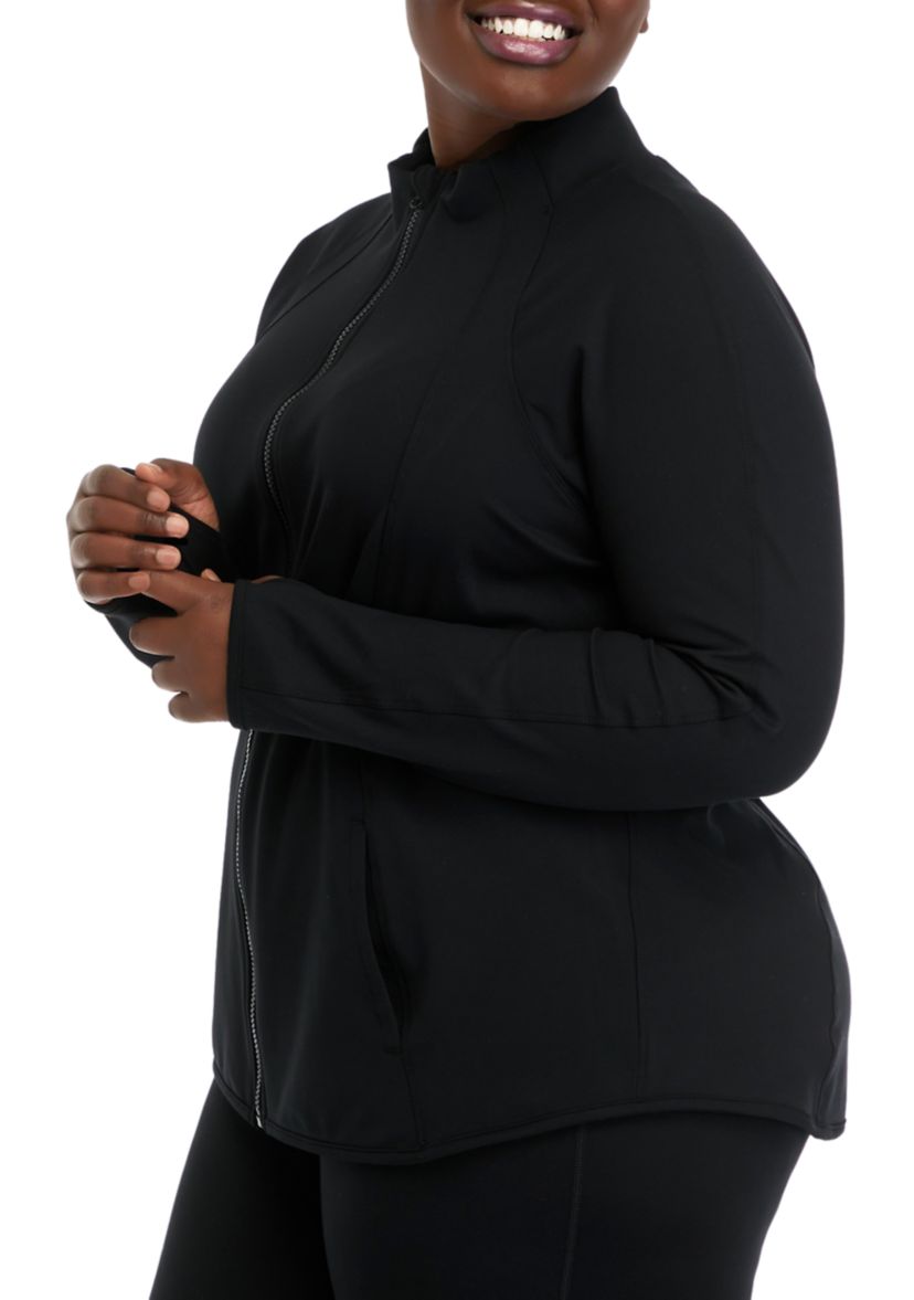 Plus Size Rebel Flared Bottom Full Zip Jacket