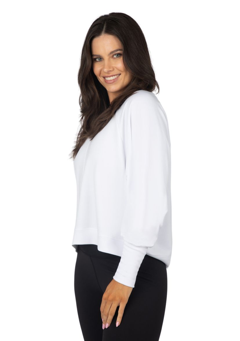 Womens Terry Brushed High Low Sweatshirt