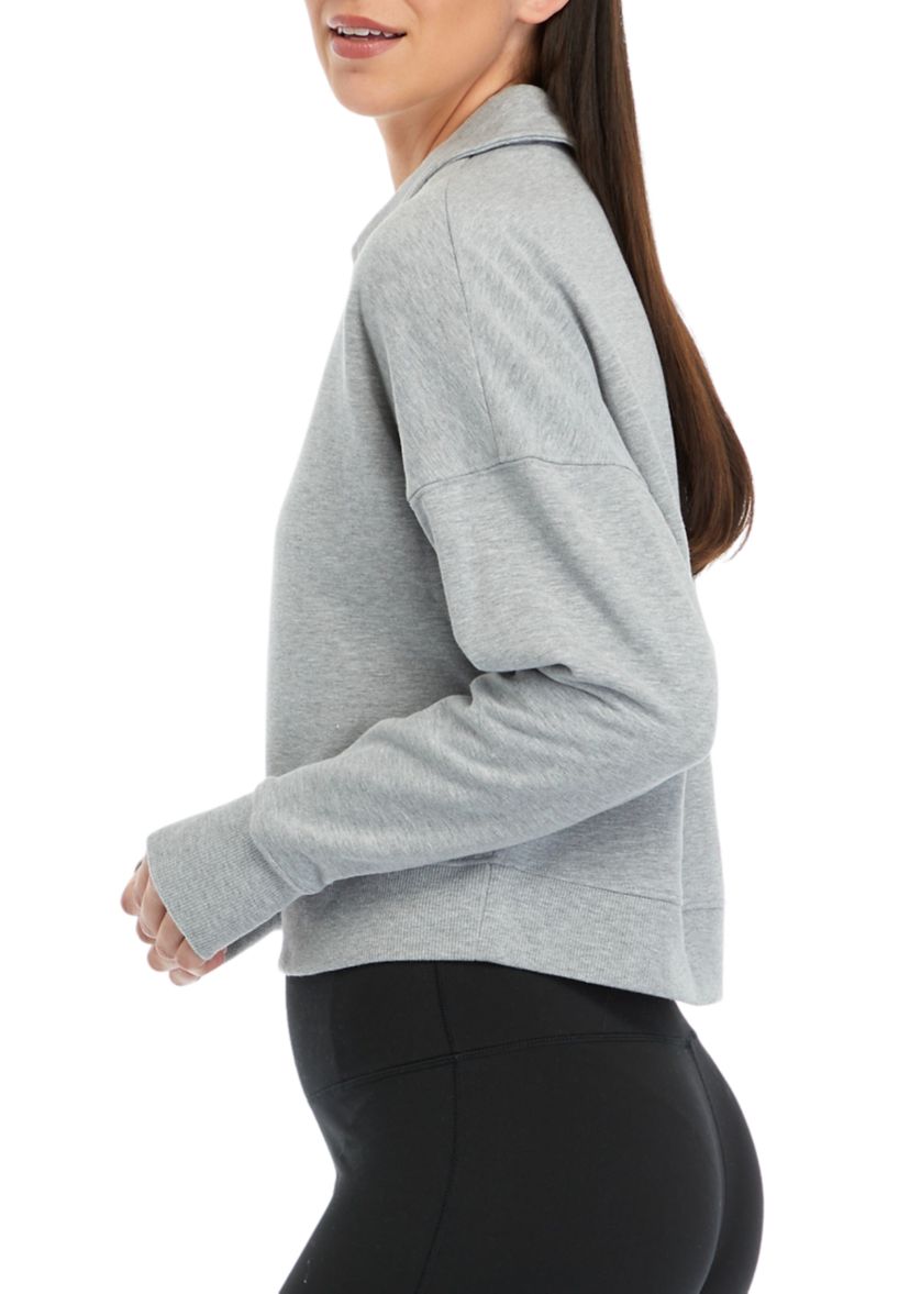 Maverick Cloud Plush Long Sleeve Polo Sweatshirt