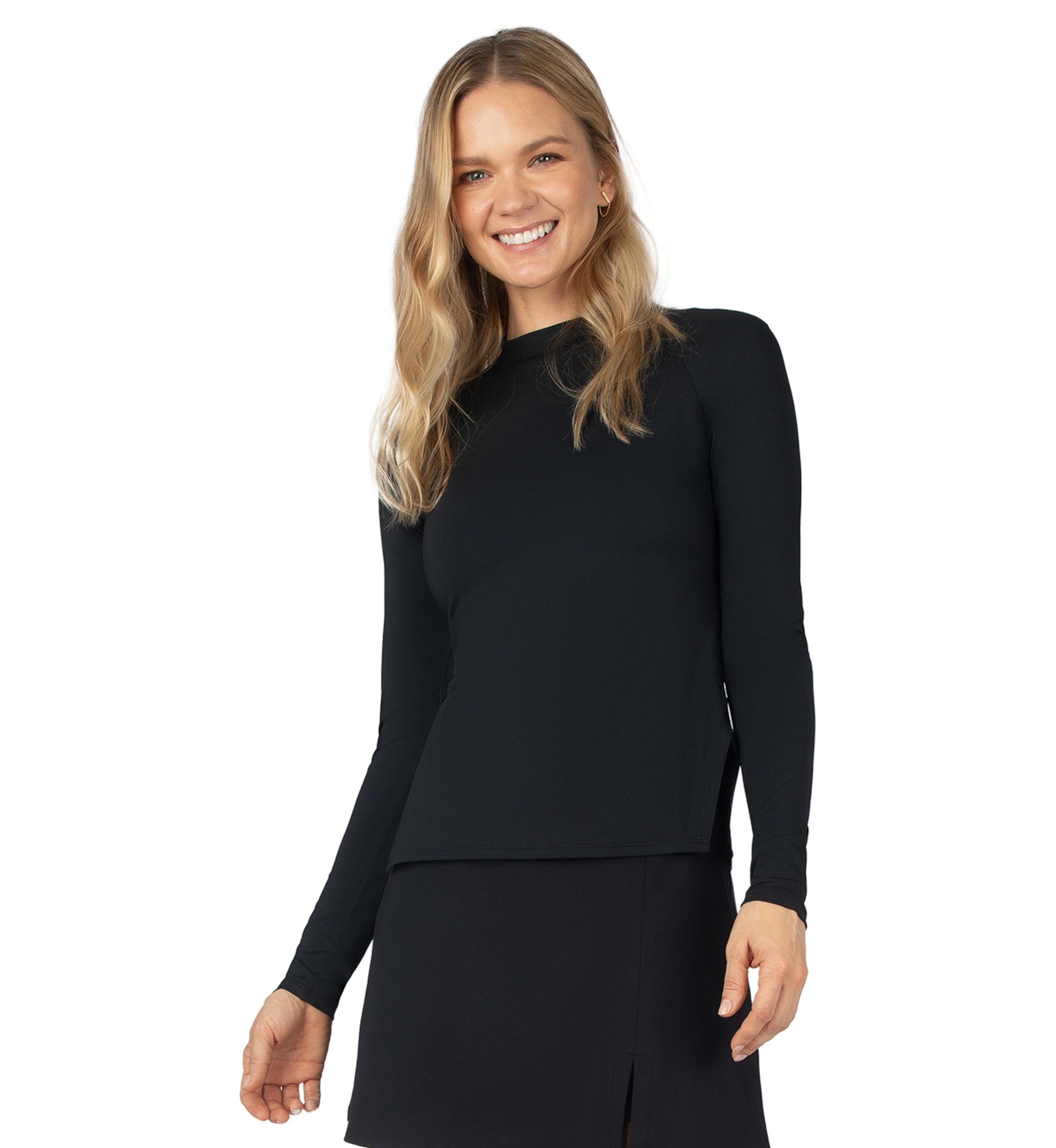 Womens Long Sleeve All Day Solid Tech Top