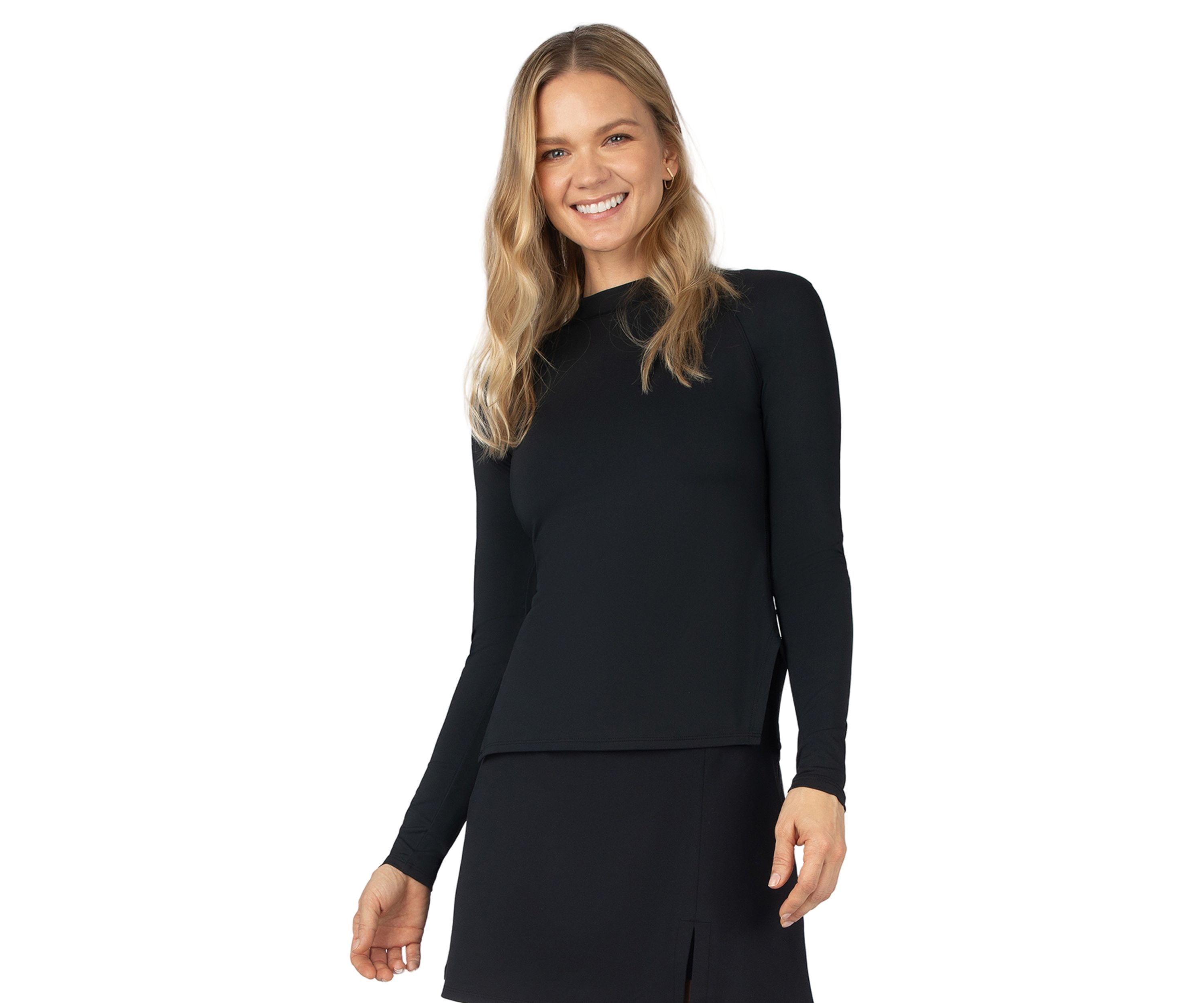 Womens Long Sleeve All Day Solid Tech Top