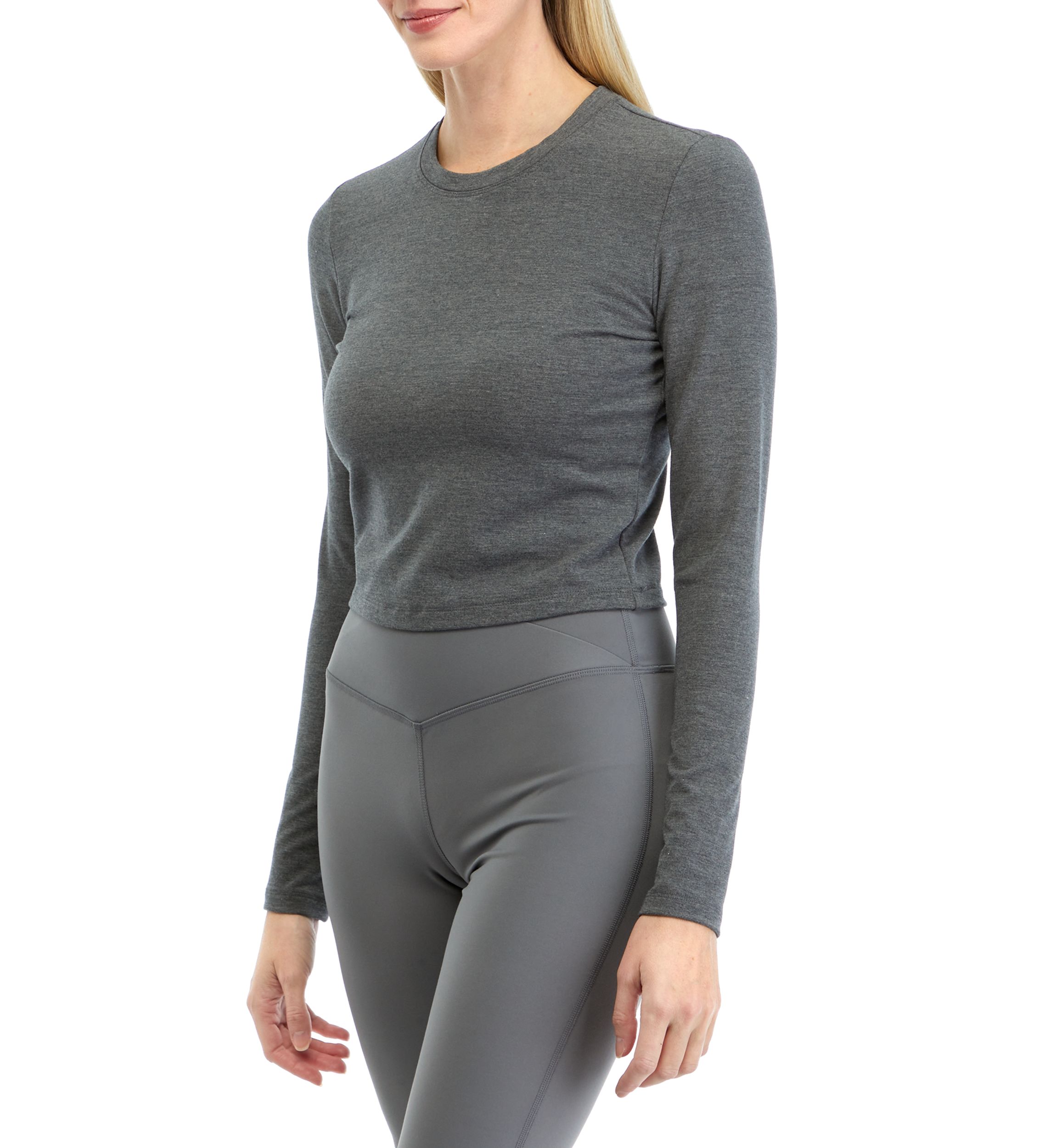 Valentina Velvety Long Sleeve Crop Top