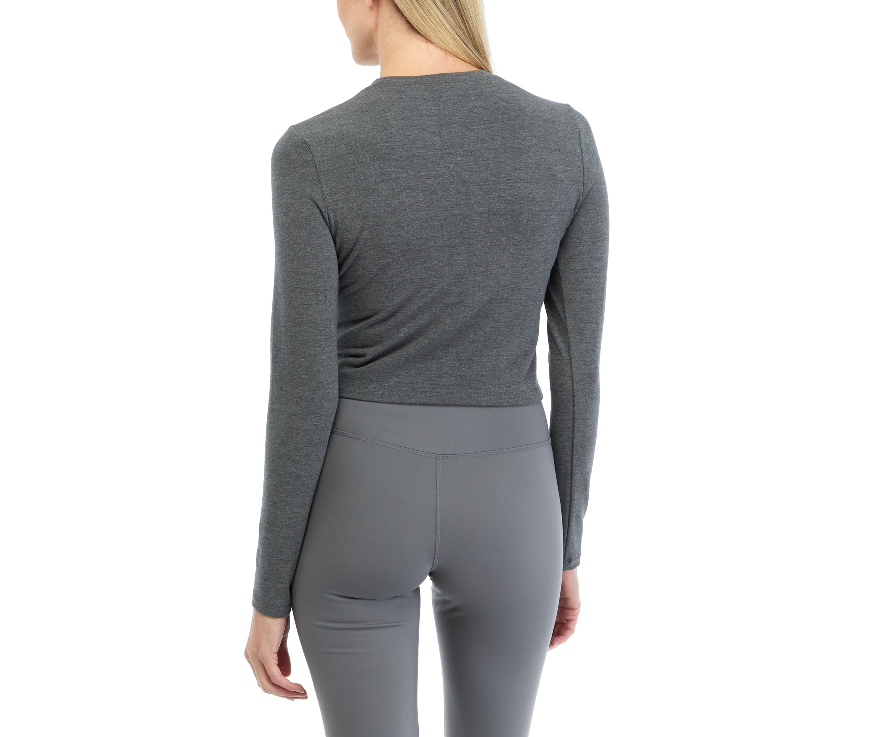 Valentina Velvety Long Sleeve Crop Top