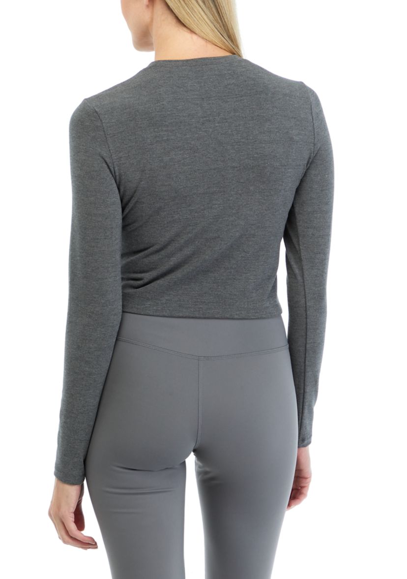 Valentina Velvety Long Sleeve Crop Top