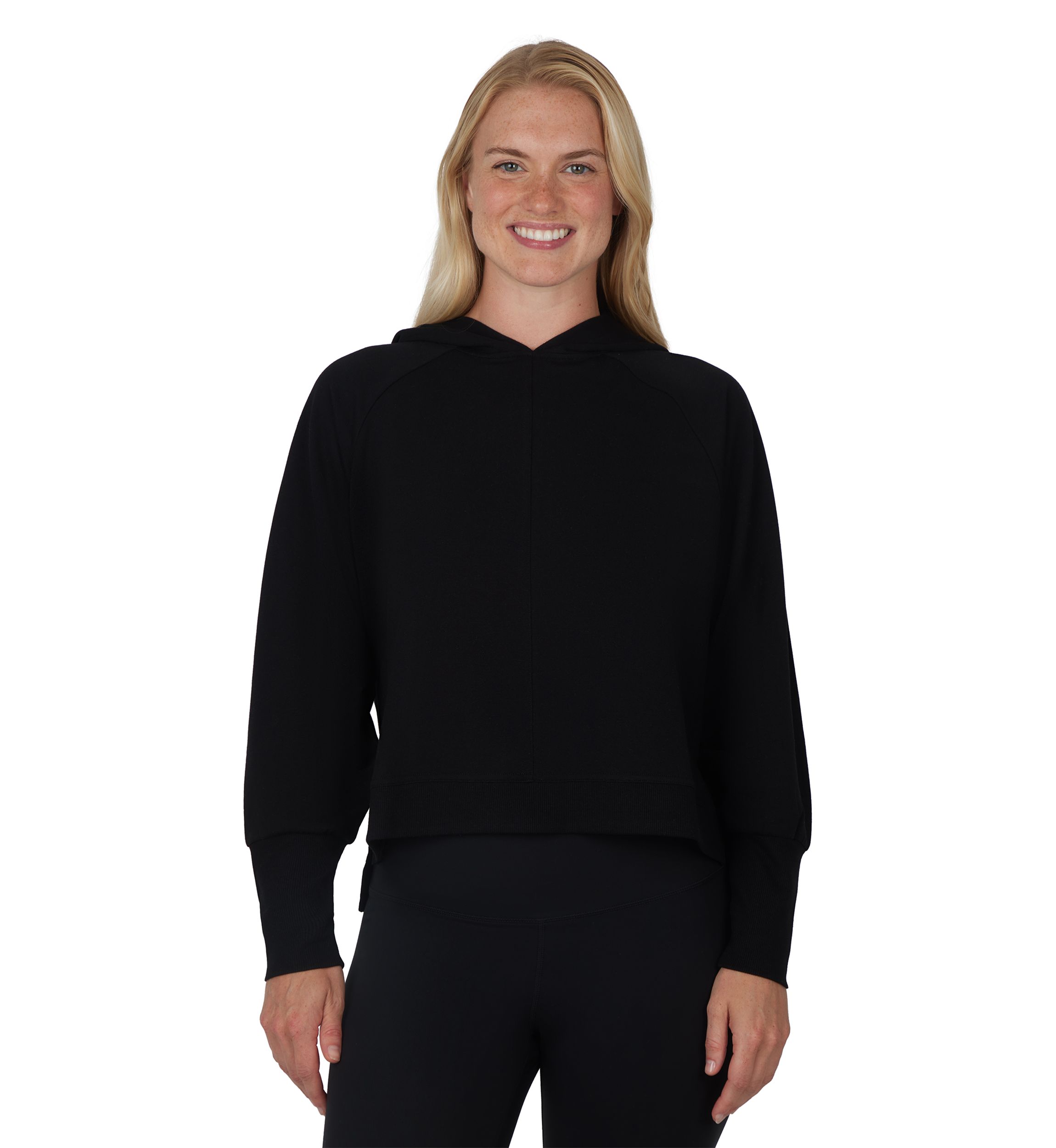 Terry Brushed Hoodie with Side Splits