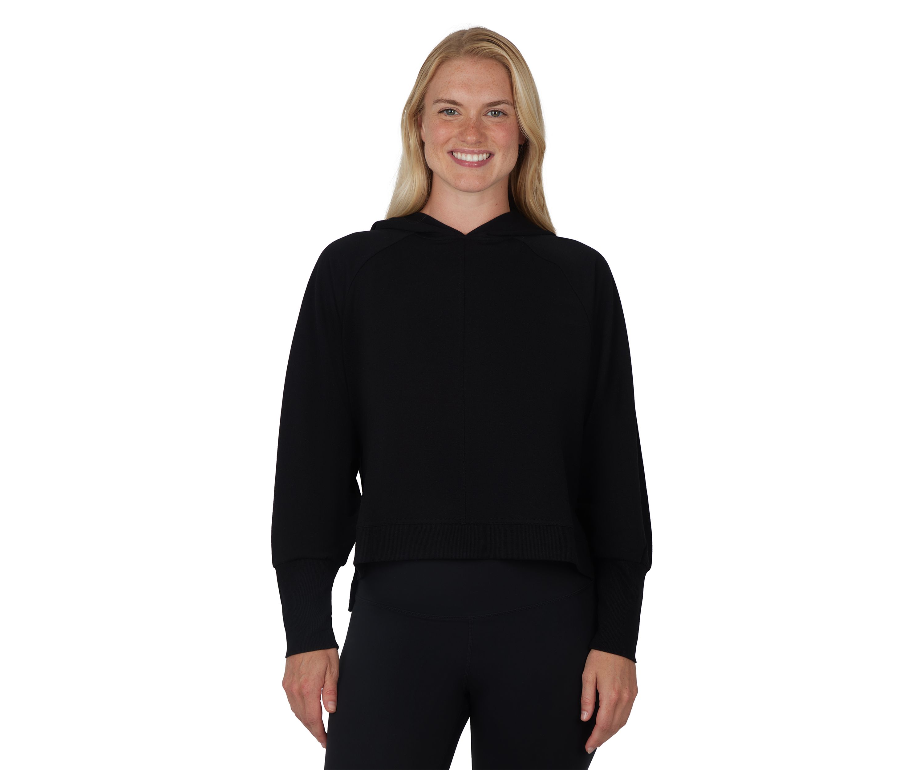 Terry Brushed Hoodie with Side Splits