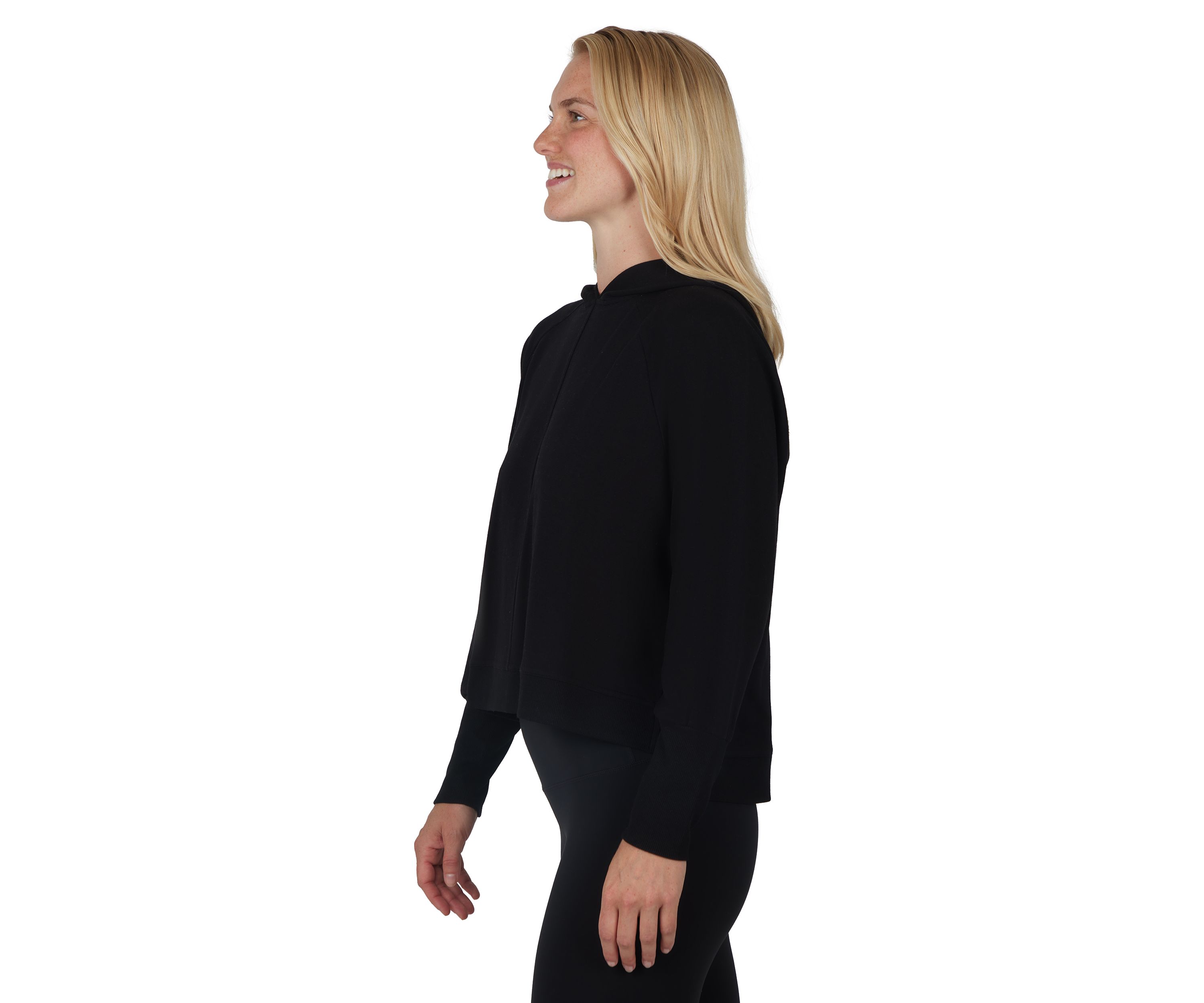 Terry Brushed Hoodie with Side Splits