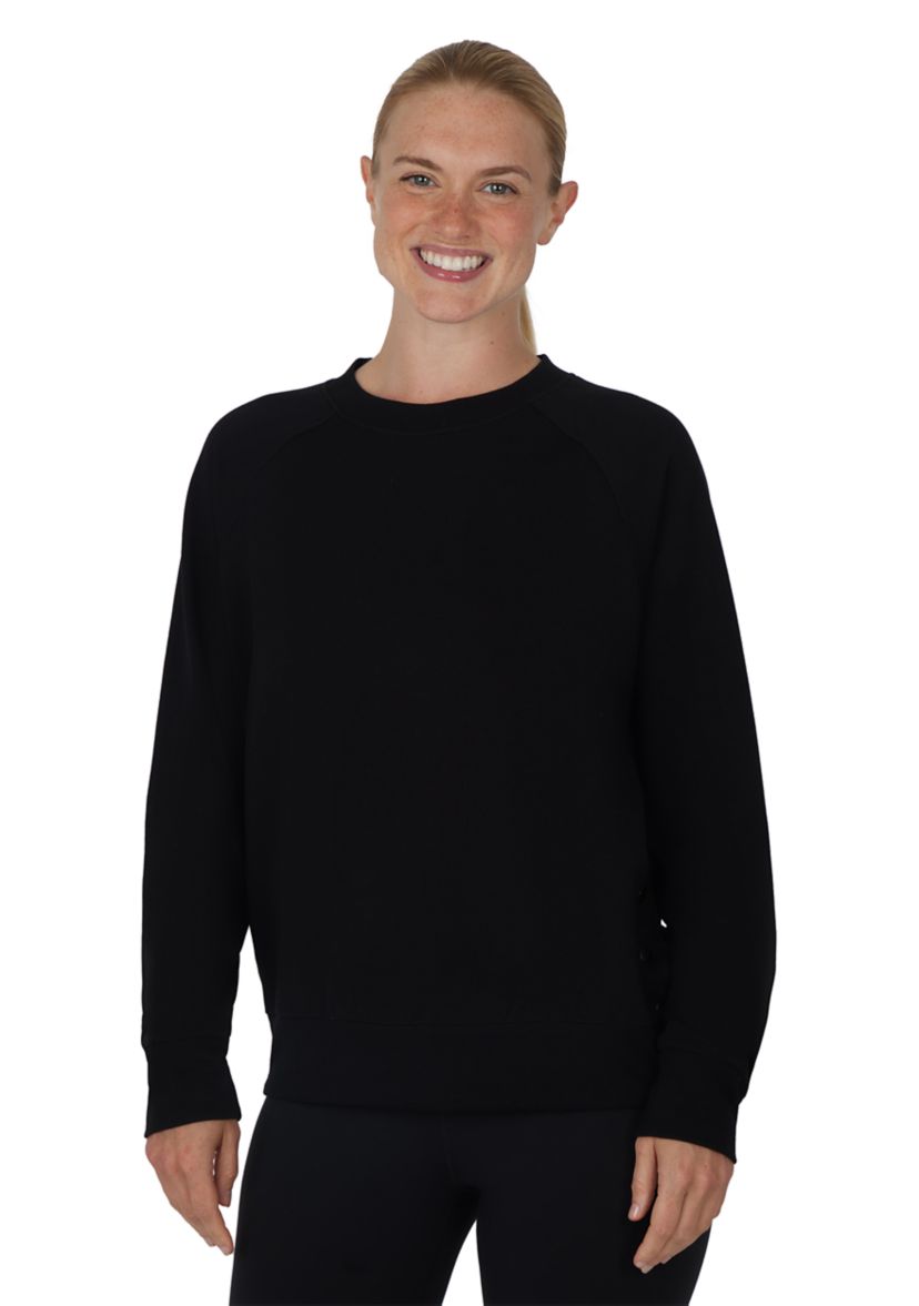Terry Brushed Sophie Sweatshirt with Side Snaps 