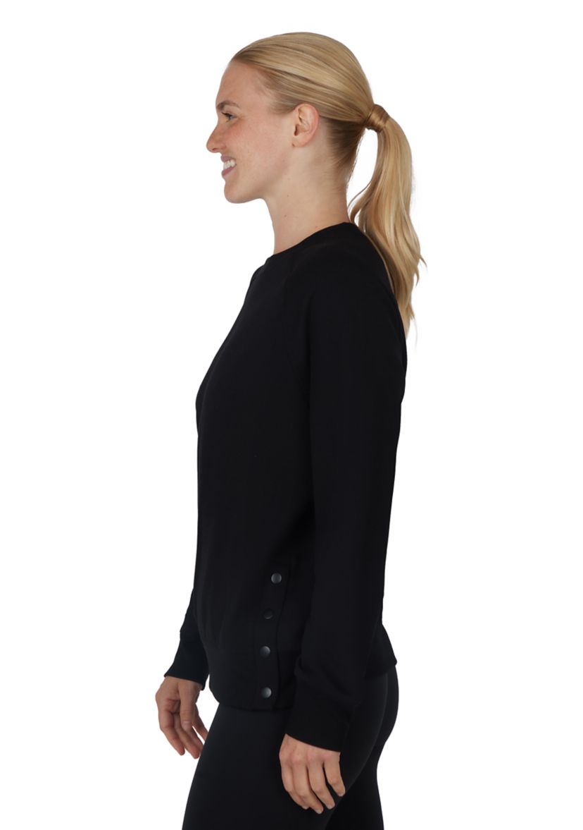 Terry Brushed Sophie Sweatshirt with Side Snaps 