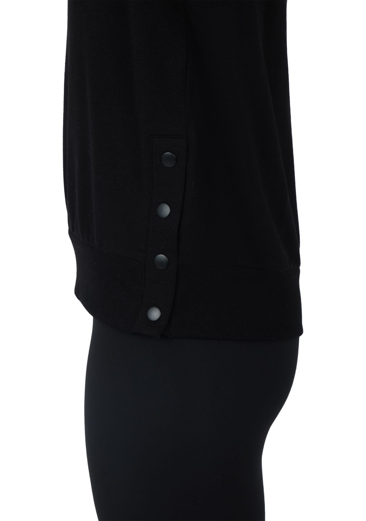 Terry Brushed Sophie Sweatshirt with Side Snaps 