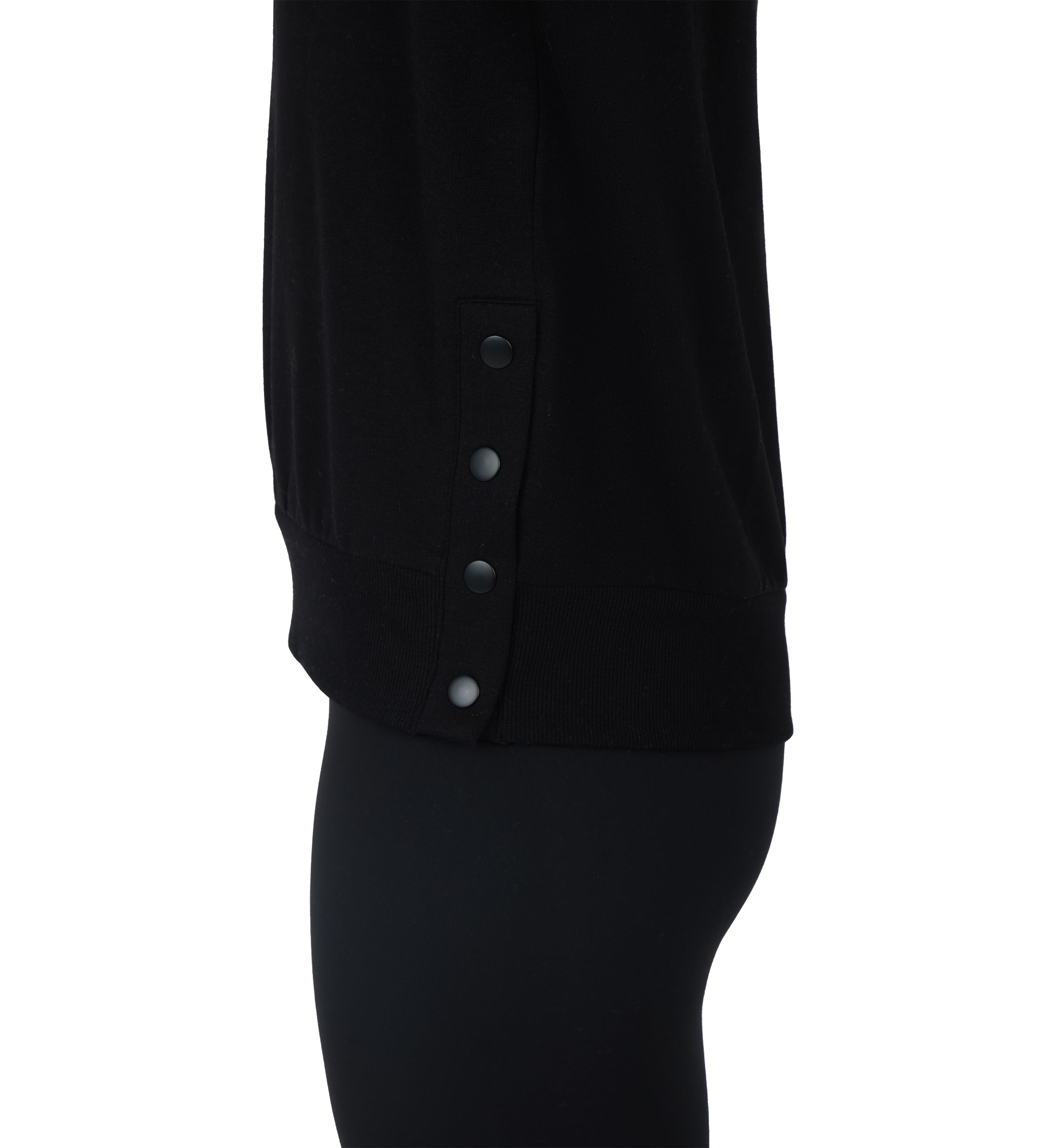Terry Brushed Sophie Sweatshirt with Side Snaps 