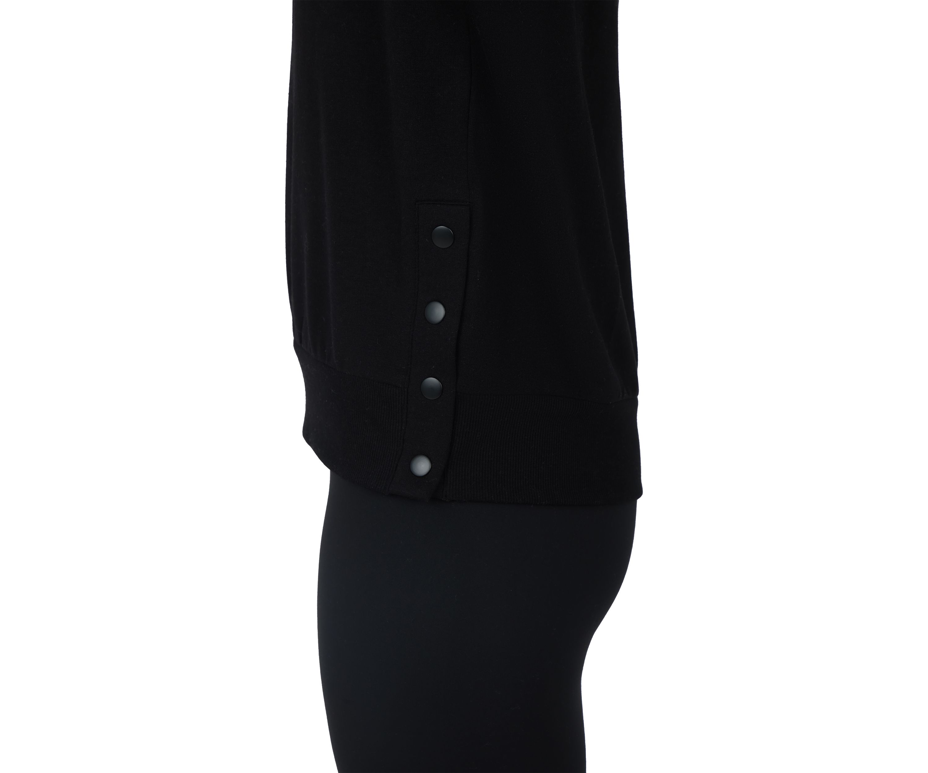Terry Brushed Sophie Sweatshirt with Side Snaps 