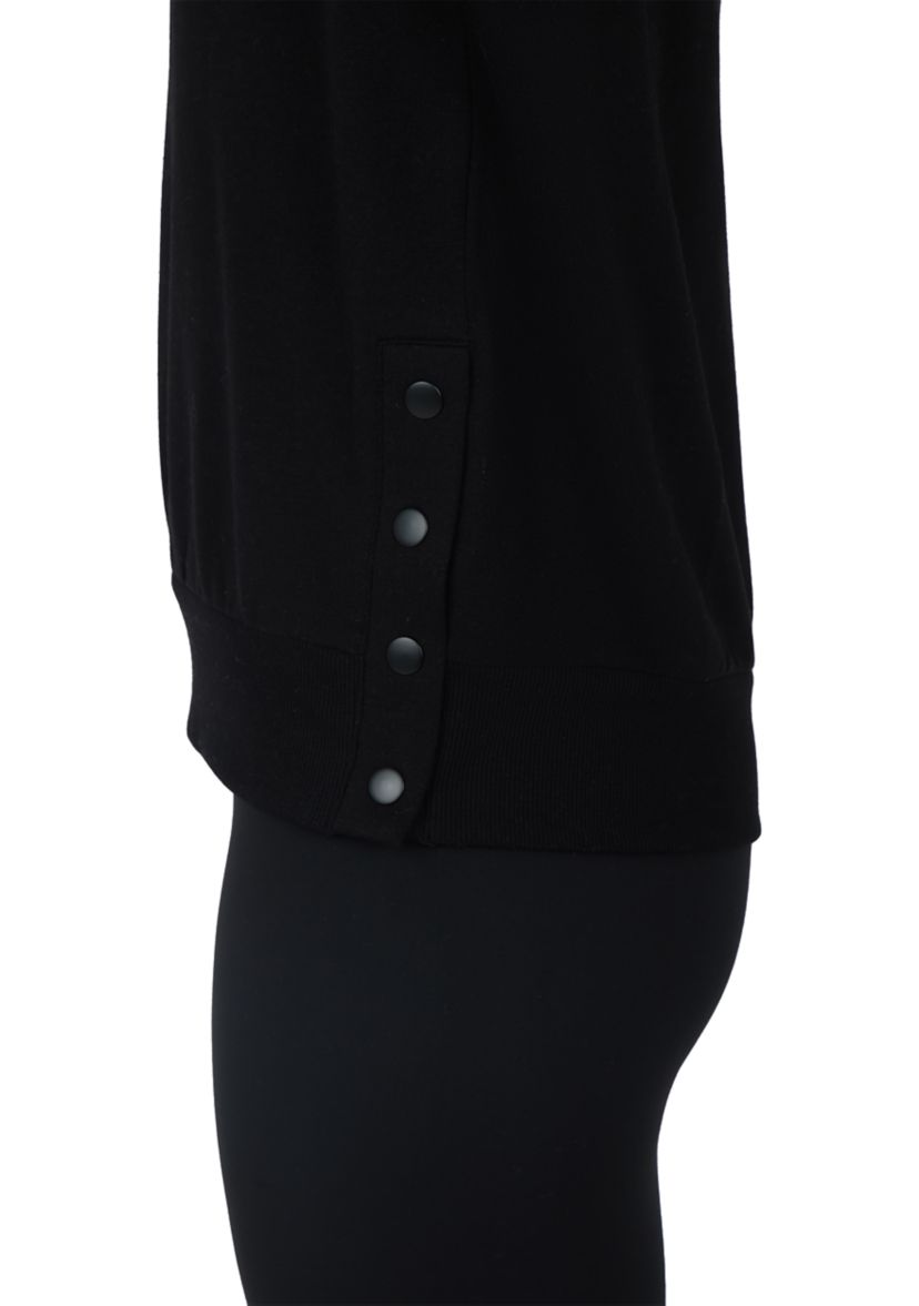 Terry Brushed Sophie Sweatshirt with Side Snaps 