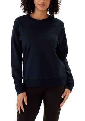 90 Degree by Reflex Women's Raglan Sweatshirt, Navy Blue, XL