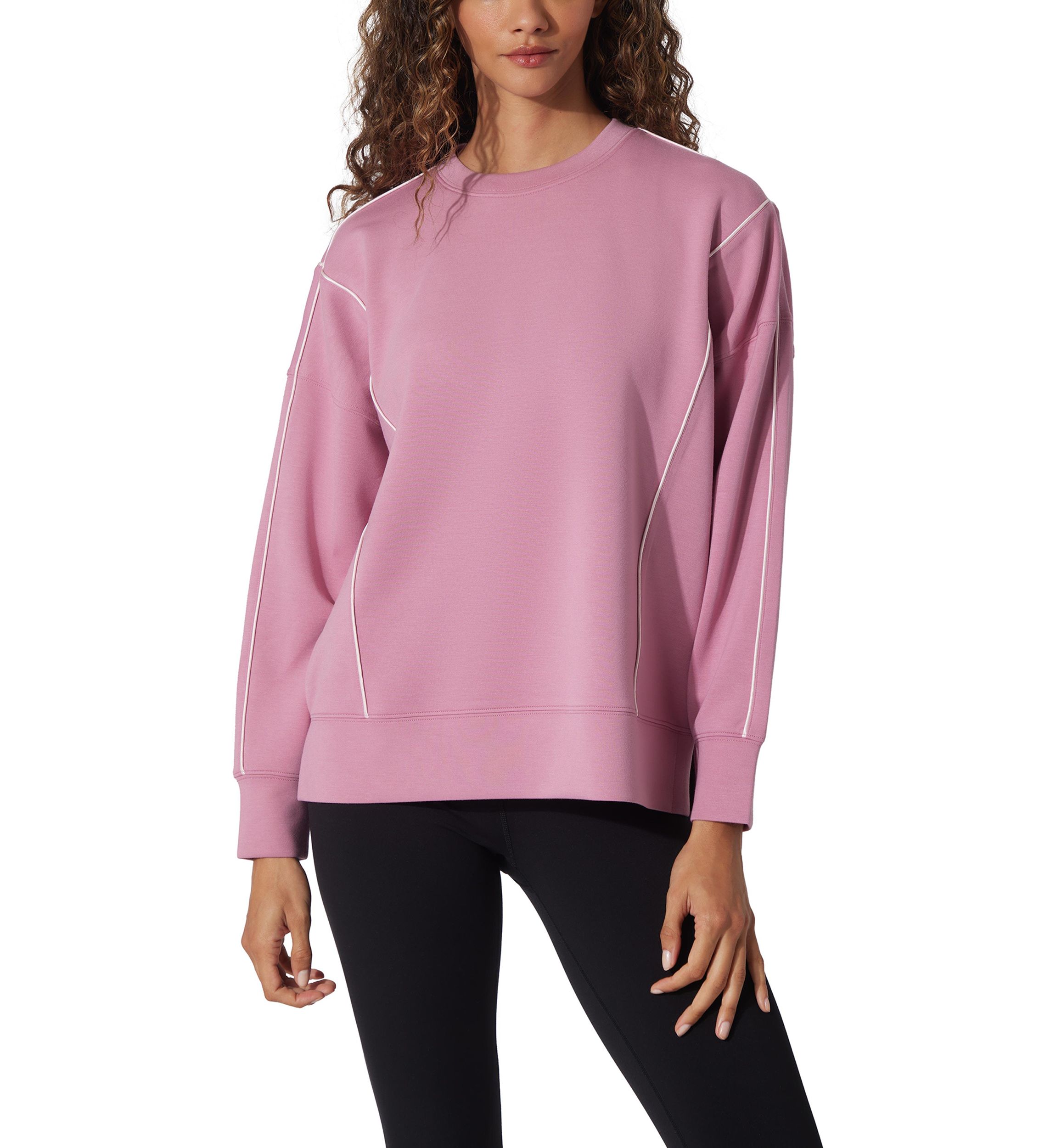 Womens Scuba Zuri Pullover Sweatshirt with Contrast Lining