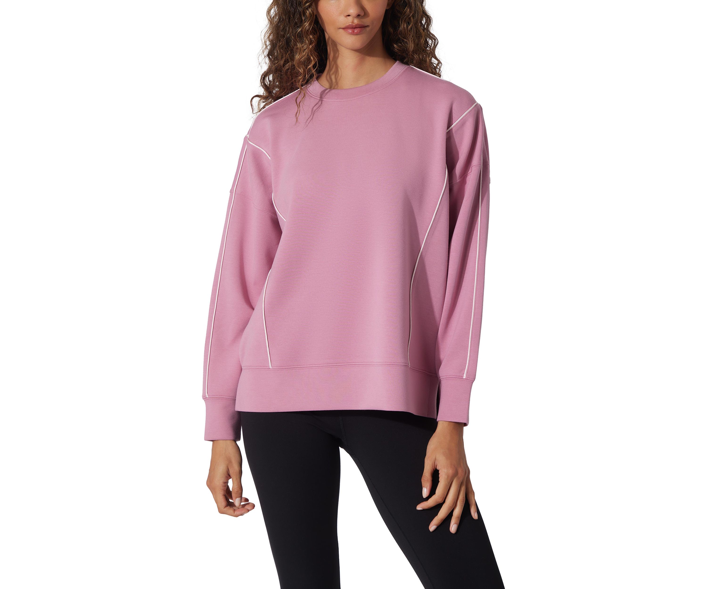 Womens Scuba Zuri Pullover Sweatshirt with Contrast Lining