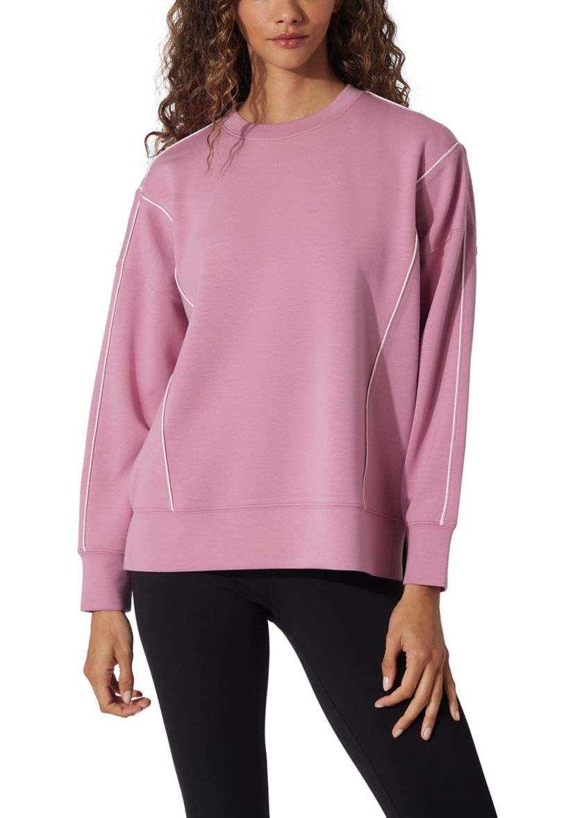 Womens Scuba Zuri Pullover Sweatshirt with Contrast Lining