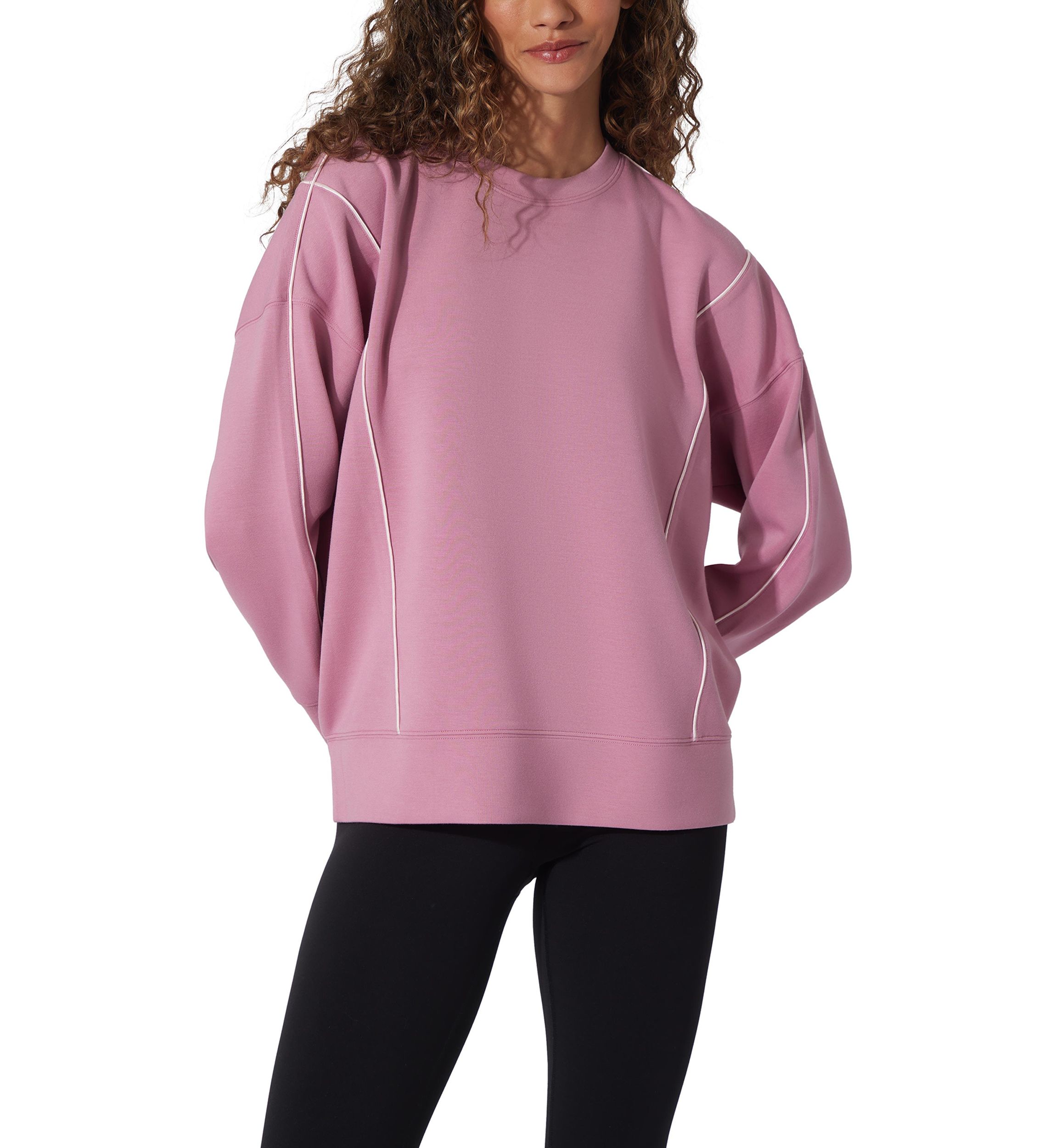 Womens Scuba Zuri Pullover Sweatshirt with Contrast Lining