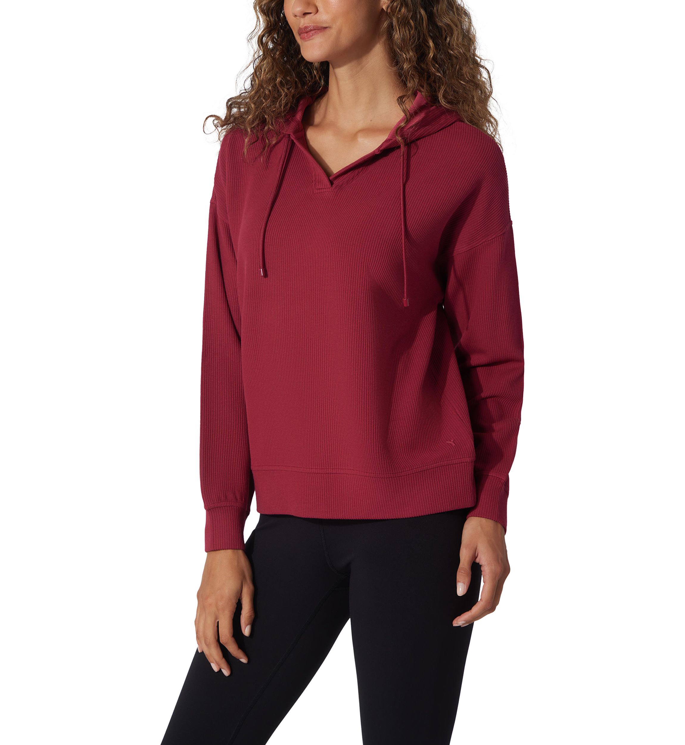 Scuba Rib V-Neck Pullover Hoodie 