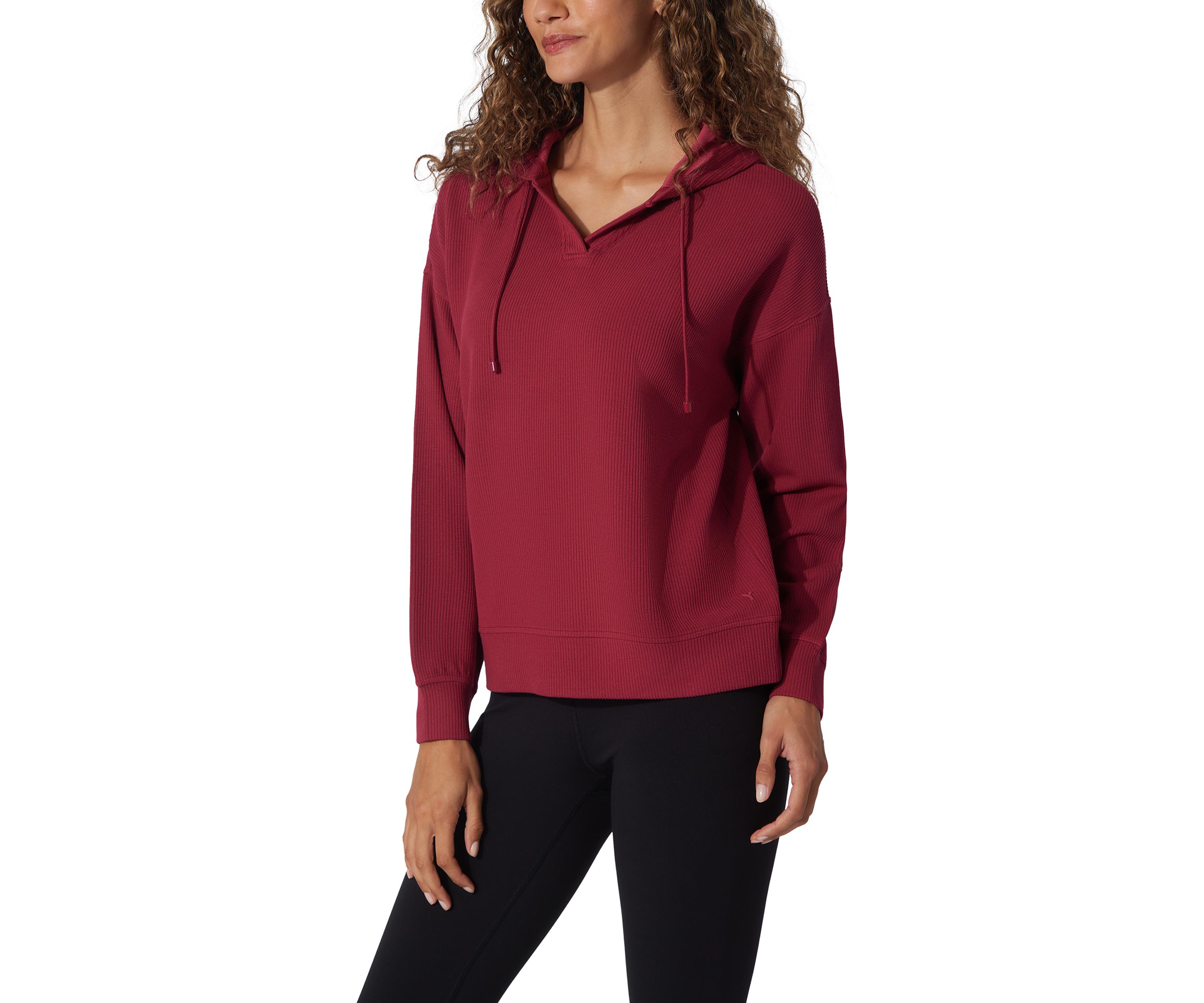 Scuba Rib V-Neck Pullover Hoodie 