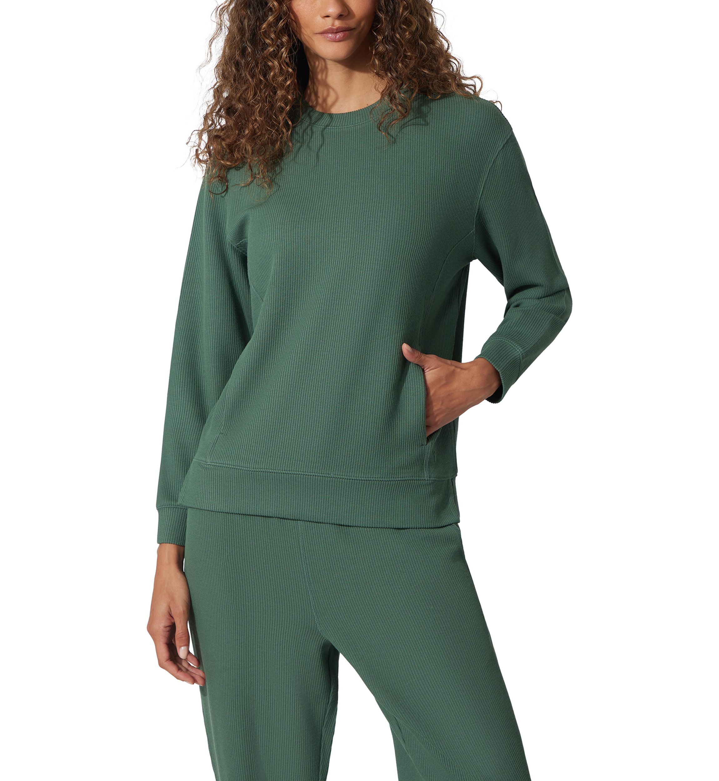Womens Scuba Rib Crew Pullover