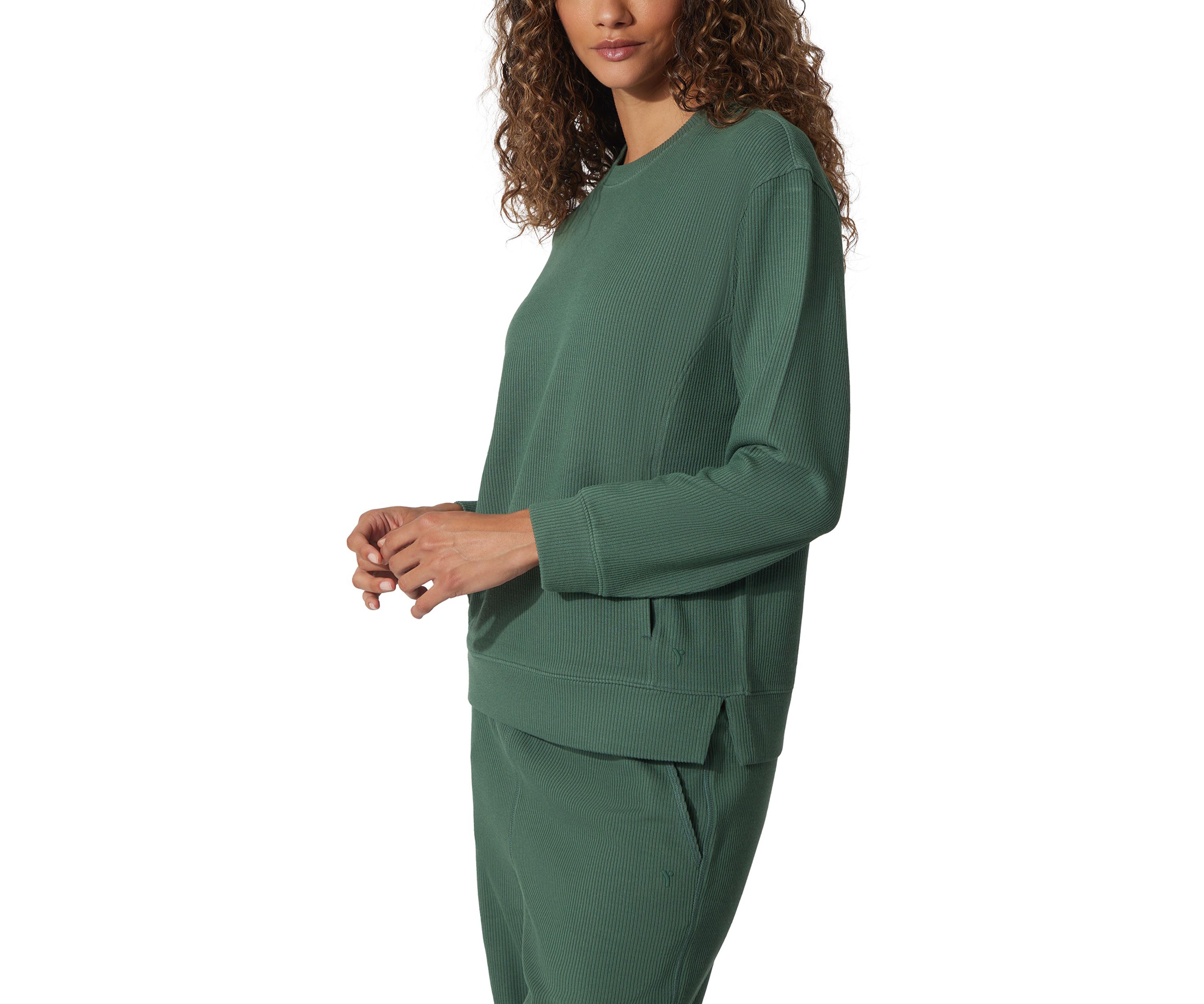 Womens Scuba Rib Crew Pullover