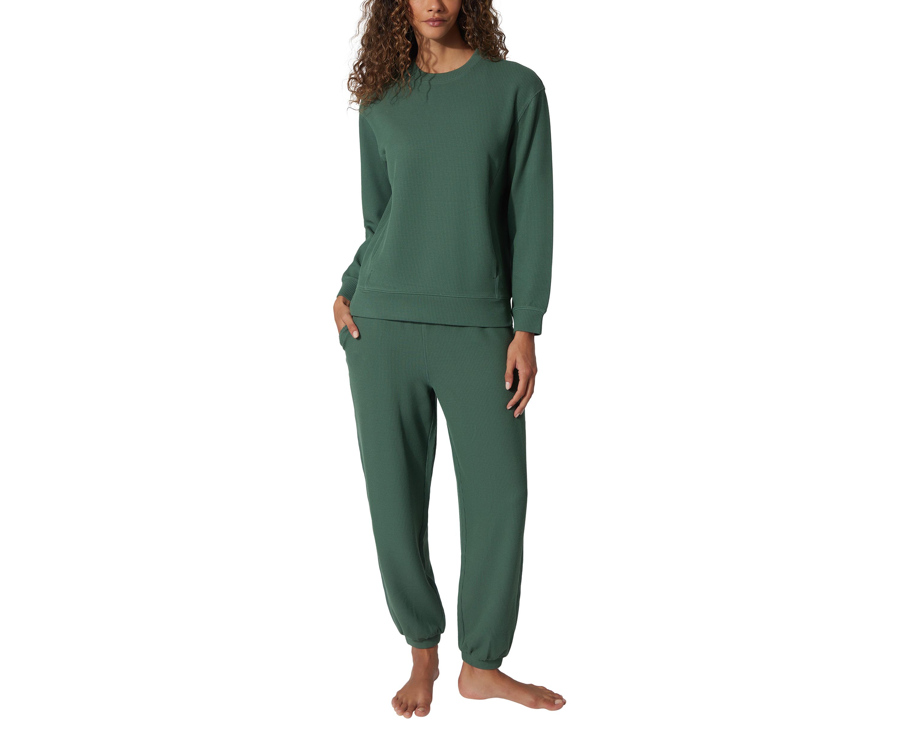 Womens Scuba Rib Crew Pullover