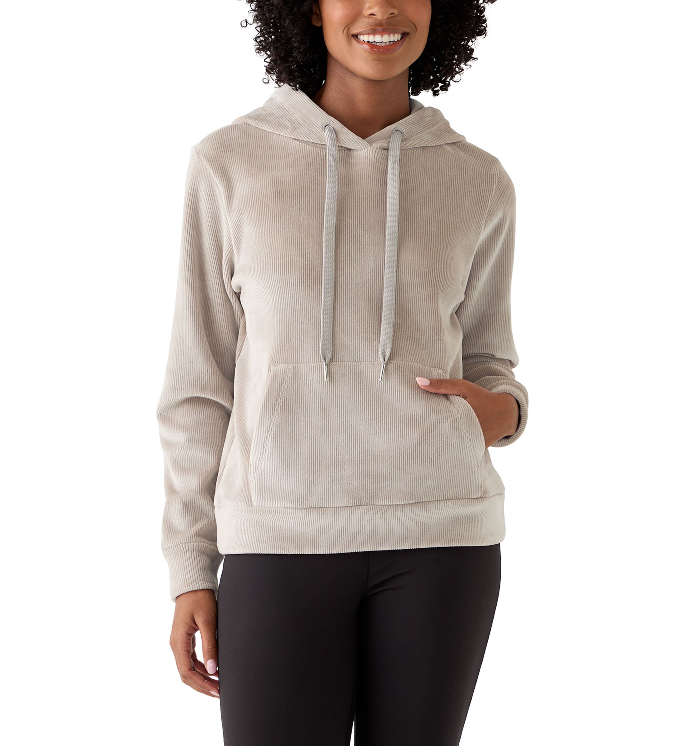 Womens Dreamy Rib Coffee Break Pullover Hoodie