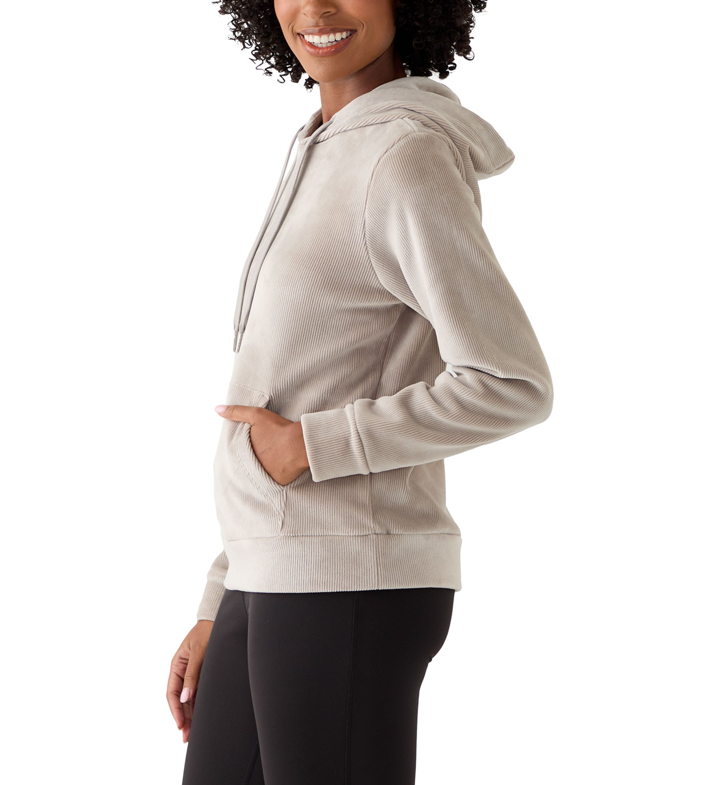 Womens Dreamy Rib Coffee Break Pullover Hoodie